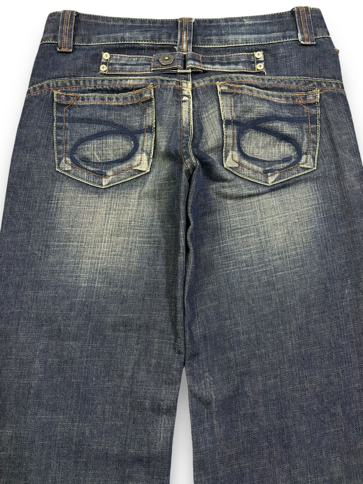 Vintage Japanese Brand Flare Wide Leg Distressed Punk Jeans