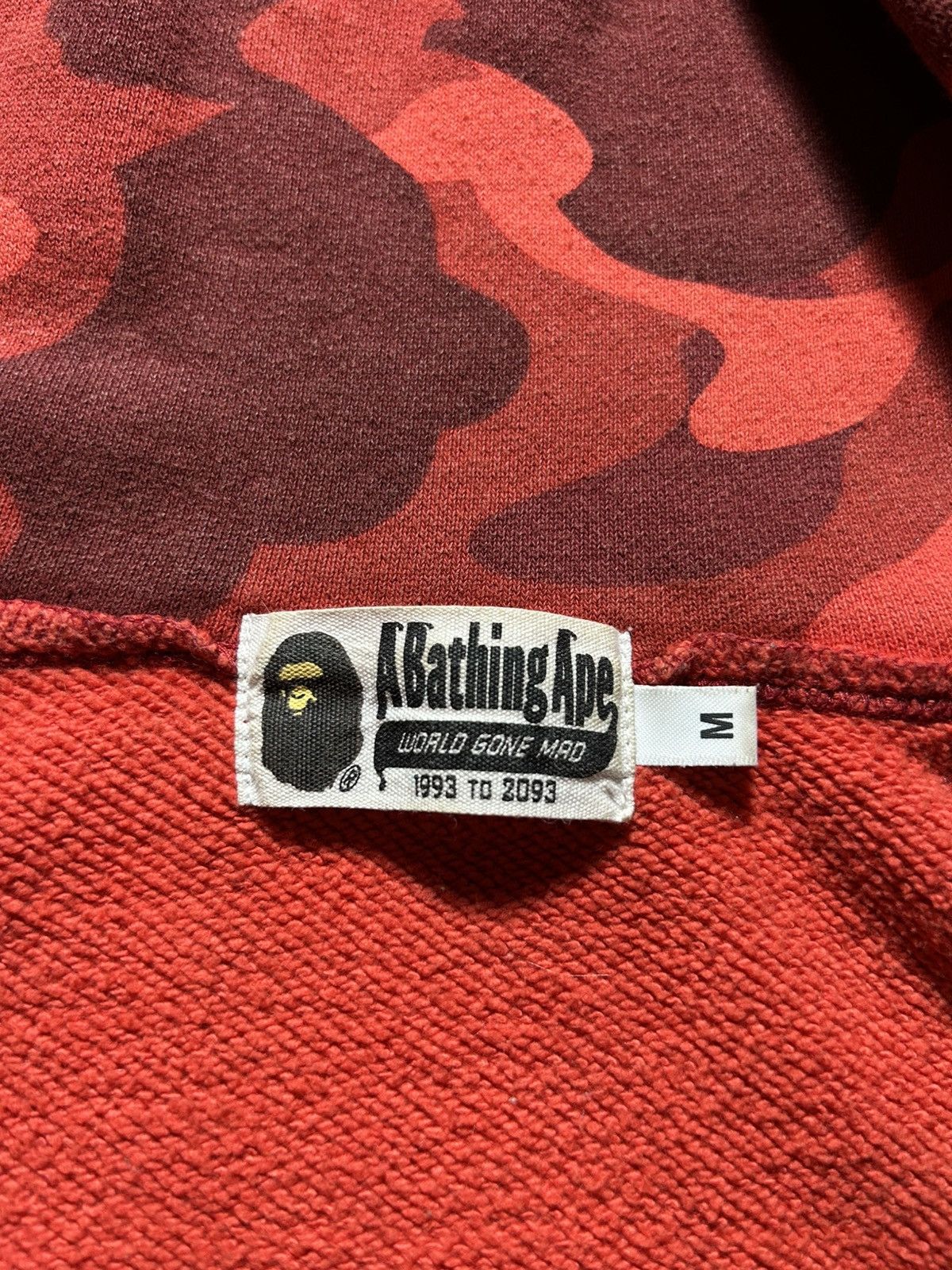 Bape BAPE PONR RED CAMO SHARK ZIP HOODIE MENS (M) Size US M / EU 48-50 / 2 - 6 Thumbnail