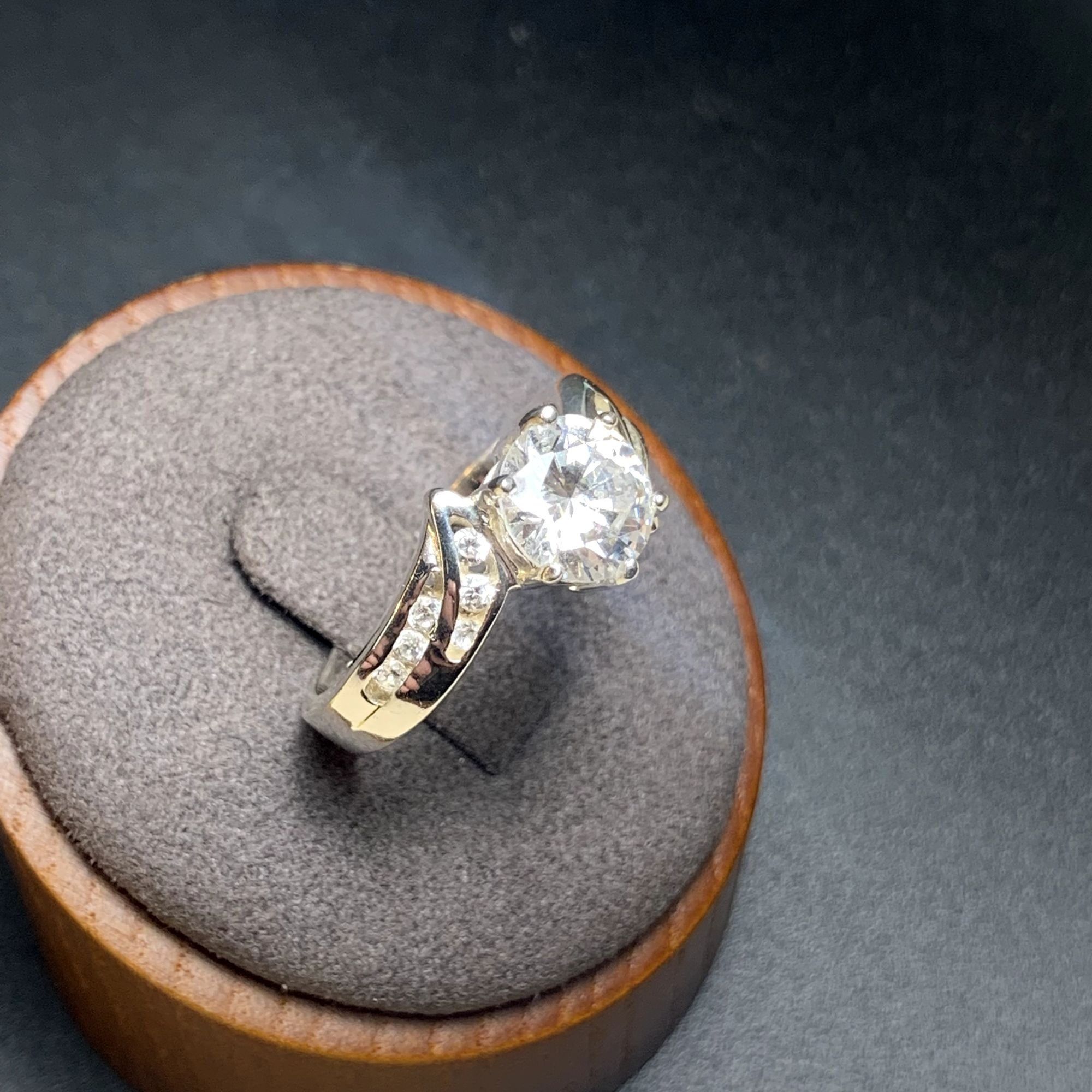 Other Solid Sterling Silver 925 Cubic Zirconia Split Shoulders Byp Size ONE SIZE - 3 Thumbnail