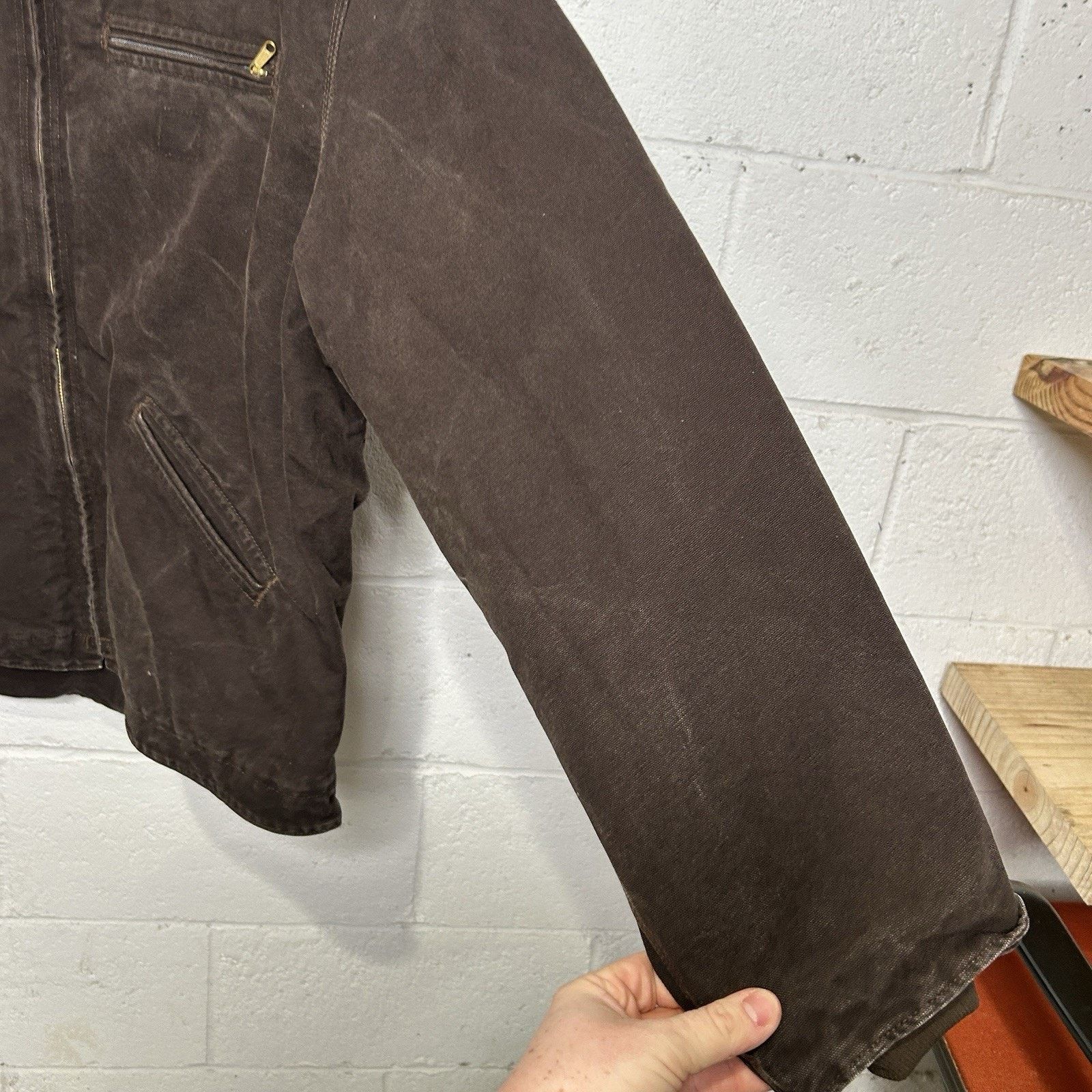 Carhartt VTG Carhartt Sherpa-Lined Hooded Detroit Jacket “Dark Brown” Size US XL / EU 56 / 4 - 7 Thumbnail