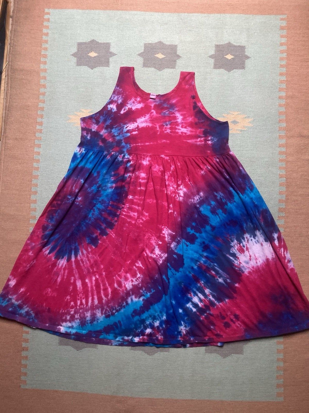 Vintage Vtg tie dye tank dress Dharma trading co hippie women’s XXL Size XXL / US 16-18 / IT 52-54 - 1 Thumbnail