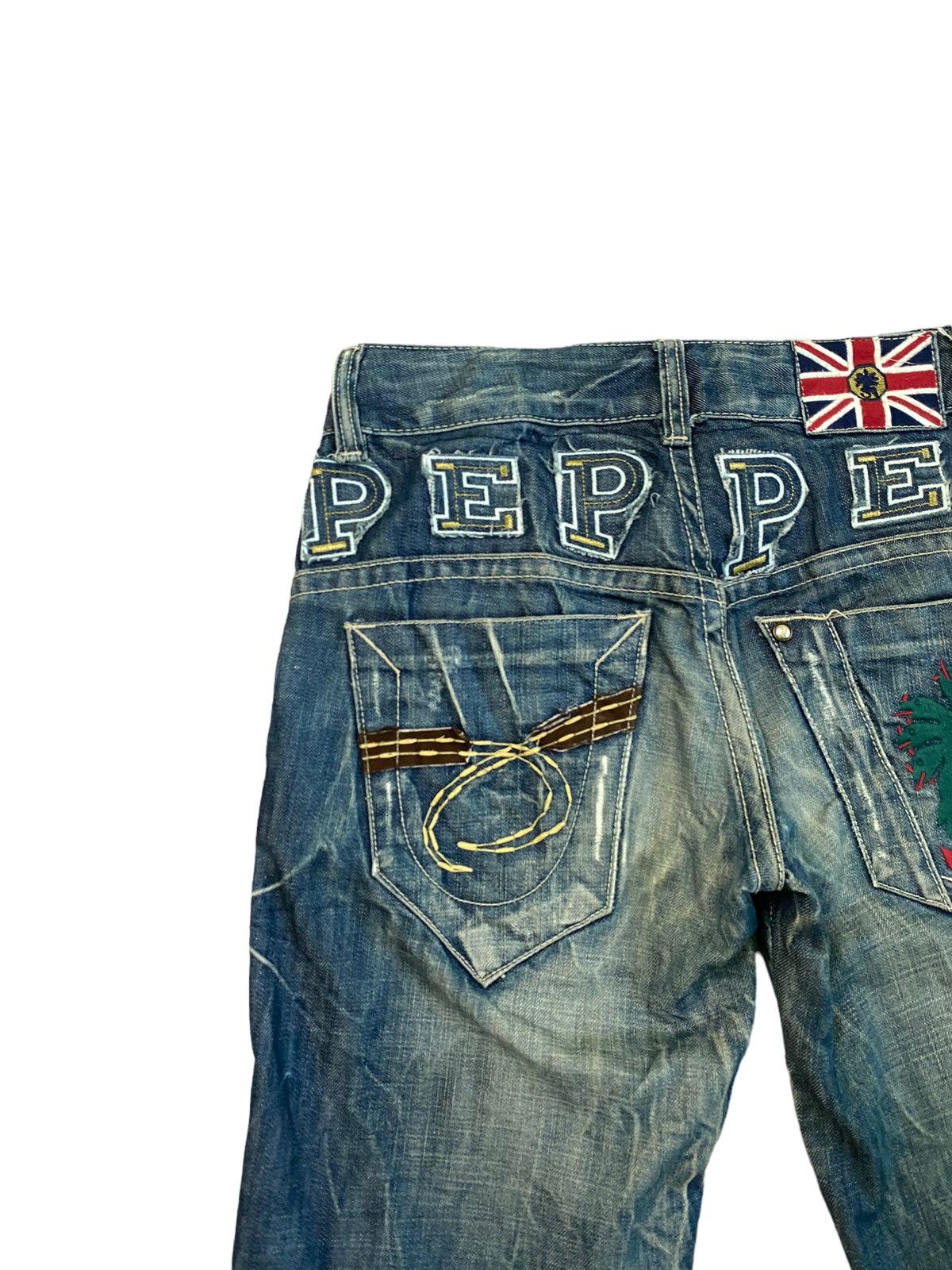 Japanese Brand Famous Fashion REDPEPPER Patches Clawmark Denim Size US 28 / EU 44 - 11 Thumbnail