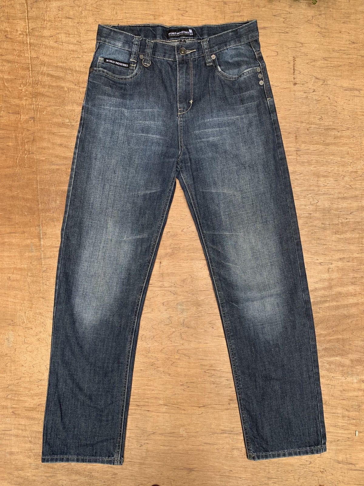 Hook-Ups World Industries Orignal Skateboarding Company Denim Pants Size US 28 / EU 44 - 6 Thumbnail