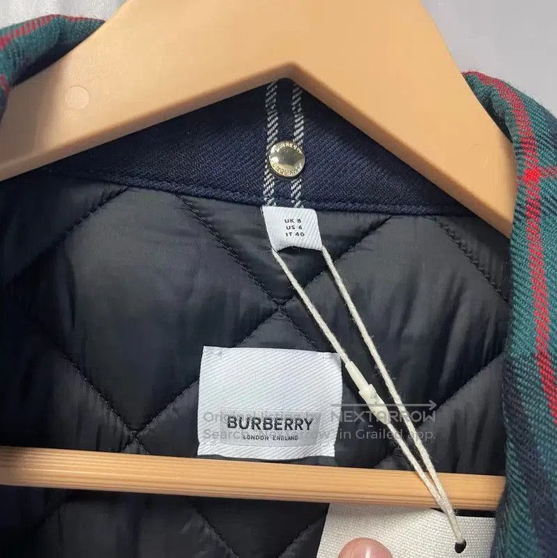 Burberry Men's Green Plaid Shirt Jacket.
