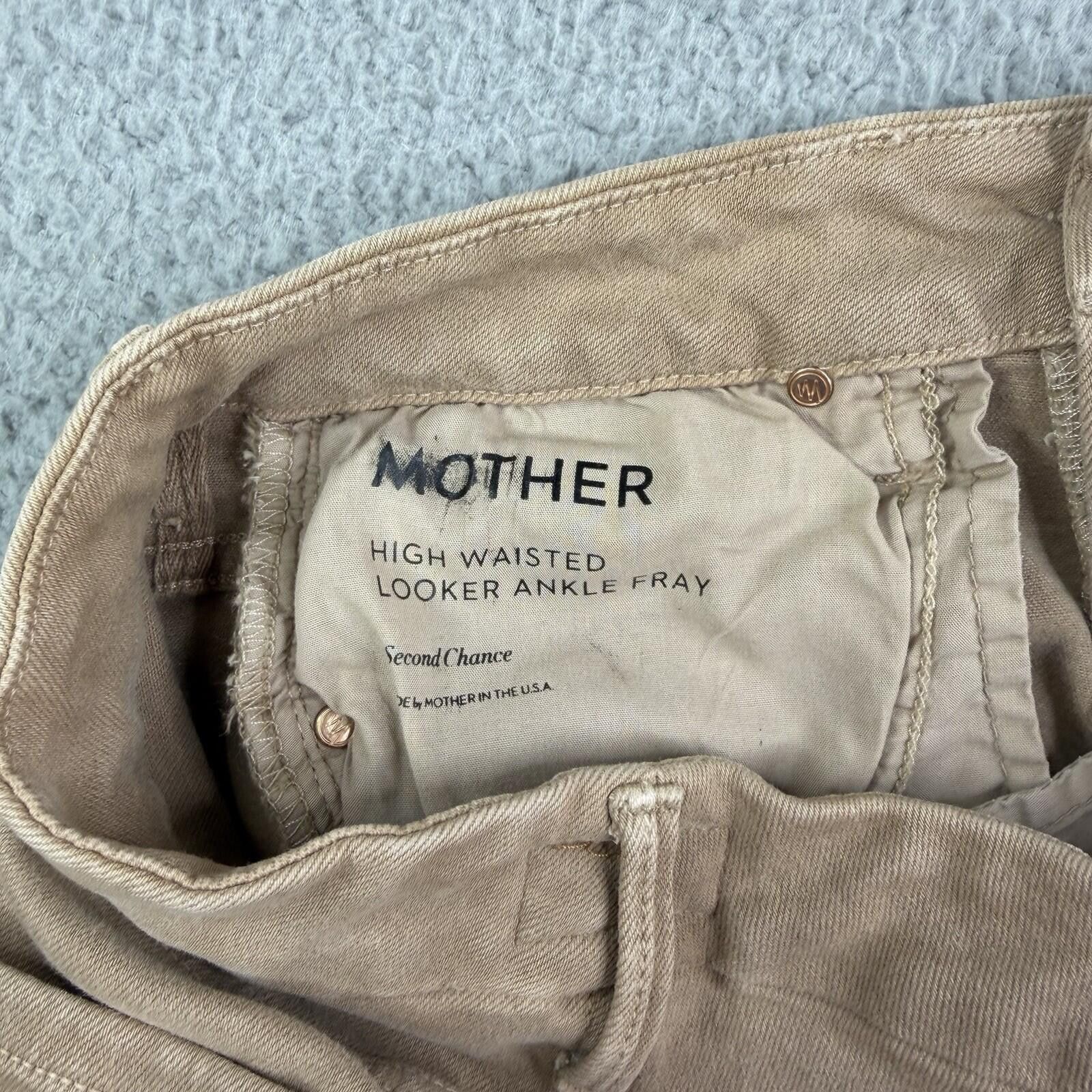MOTHER MOTHER Ankle Tan Skinny Jeans Women's 28 (fits 27x26) Size 28" / US 6 / IT 42 - 5 Thumbnail