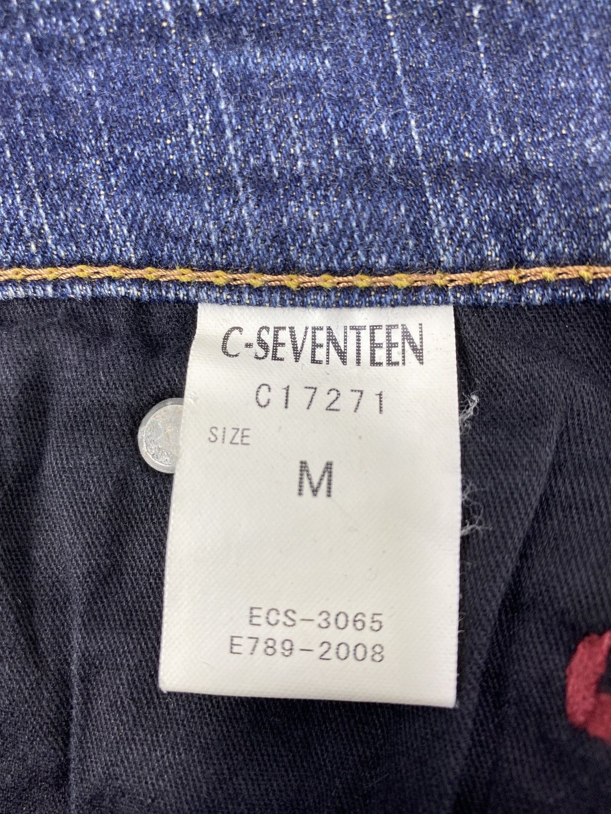 Japanese Brand C-Seventeen Blue Wash flare Jeans - J1016 Size 30" / US 8 / IT 44 - 9 Thumbnail