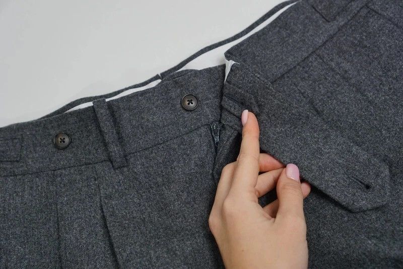 Suitsupply Men Suitsupply Bradon Trousers Flannel Wool Grey UK/US42L Size 42L - 3 Thumbnail