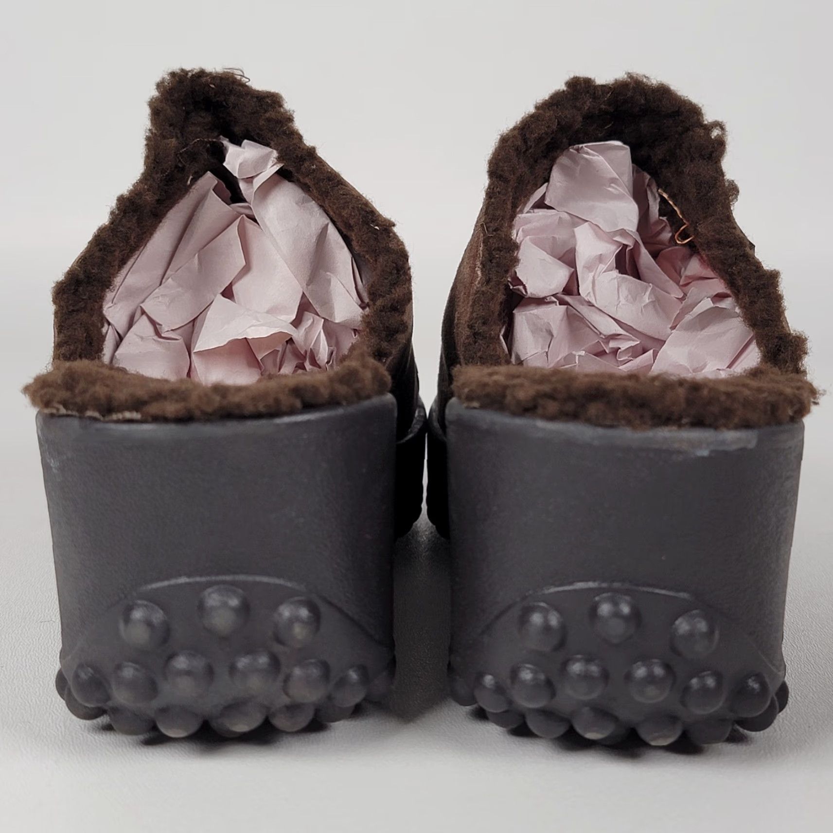 Vintage Rocket Dog Clogs Women Sz 8 Fur Lined Brown Suede Platform Chunky Mules Nice Size US 6 / IT 36 - 6 Thumbnail