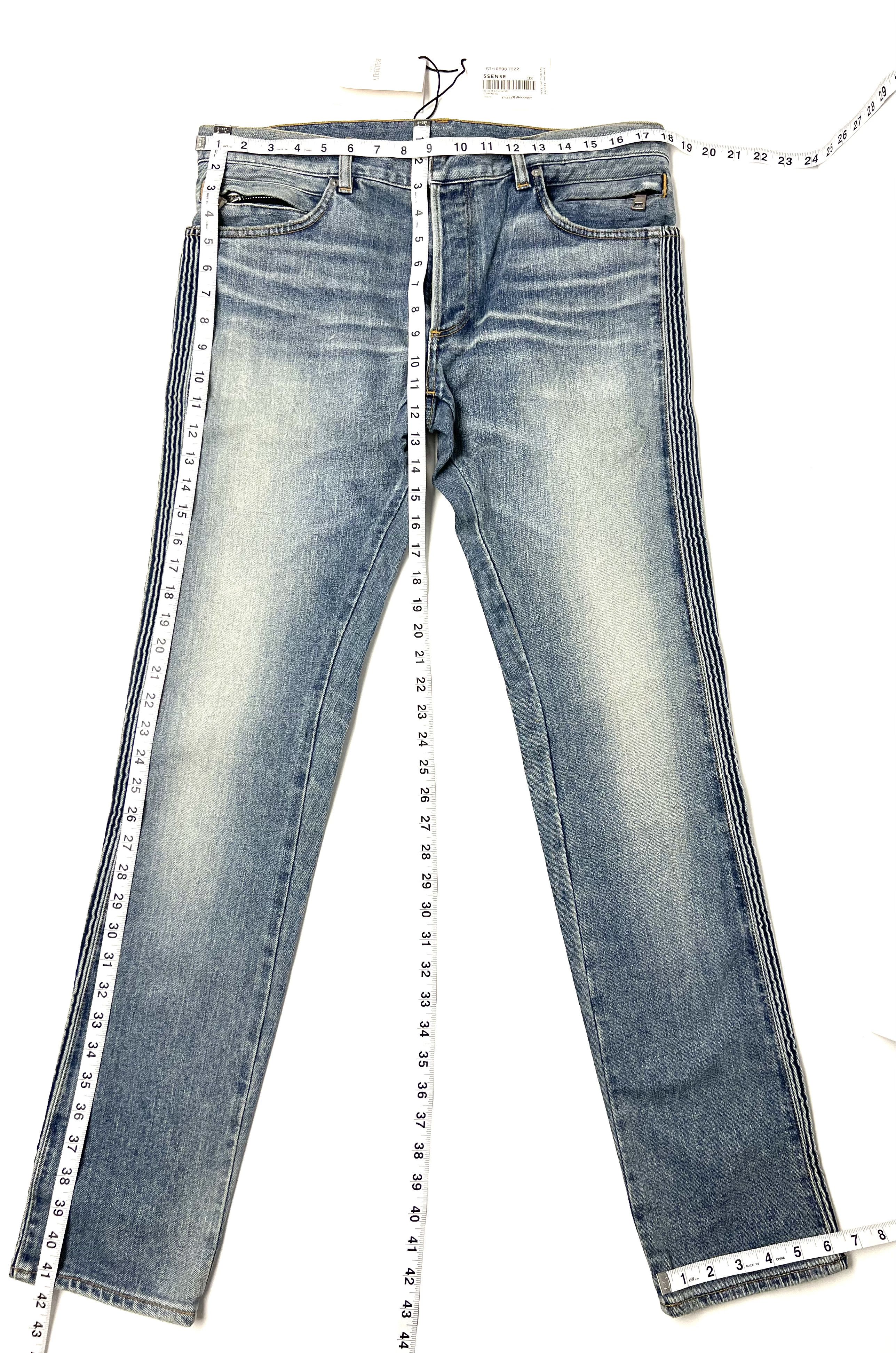 Balmain NEW, BALMAIN PARIS BLUE RIBBED DENIM JEANS SS17 Size US 33 - 22 Thumbnail
