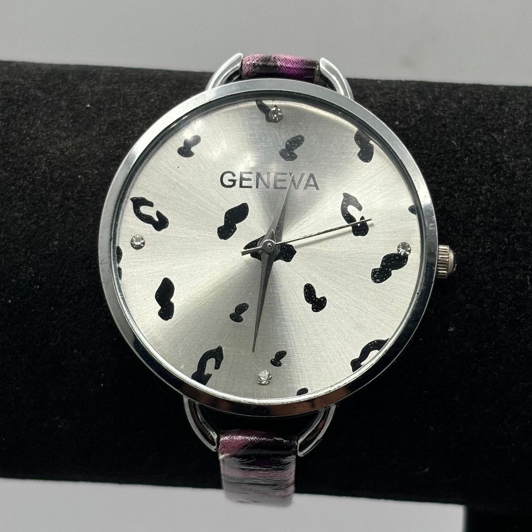 Other Y2K Silver & Purple Cheetah Watch Size ONE SIZE - 1 Thumbnail