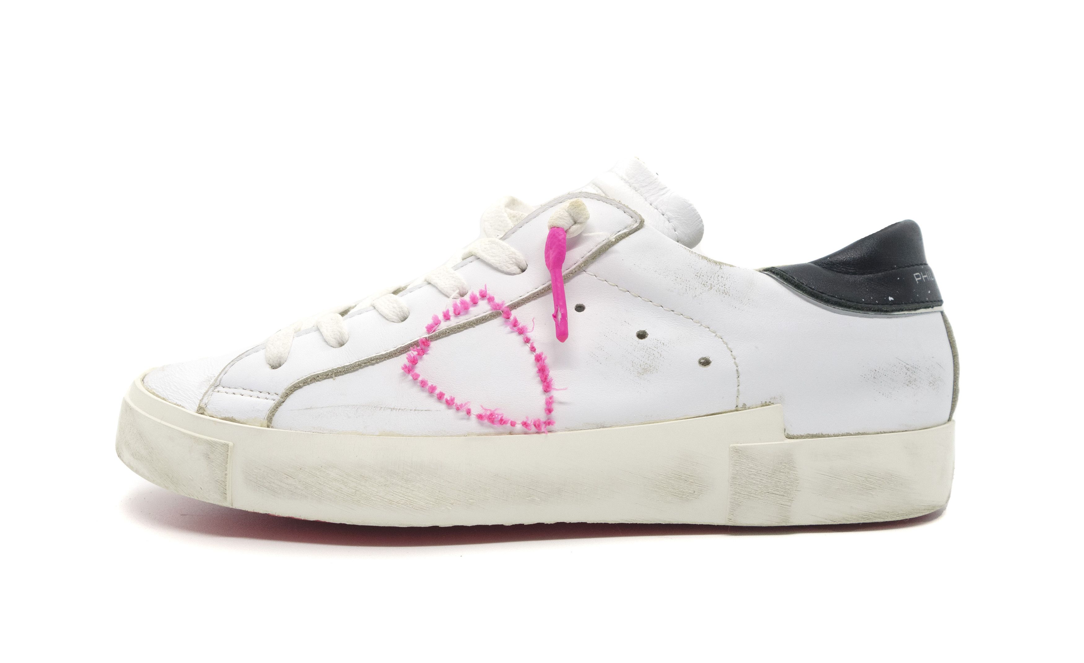 Philippe Model PRSX Grunge Distressed Low Sneakers Size US 7 / IT 37 - 1 Thumbnail