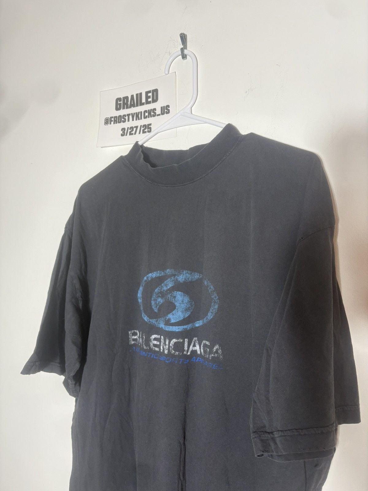 Balenciaga Balenciaga Surfer Logo-Print Cotton T-Shirt Size US S / EU 44-46 / 1 - 2 Thumbnail