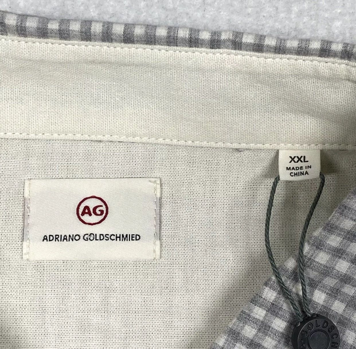 AG Adriano Goldschmied Adriano Goldschmied Shirt Mens XXL Gray Plaid Long Sleeve Size US XXL / EU 58 / 5 - 5 Thumbnail