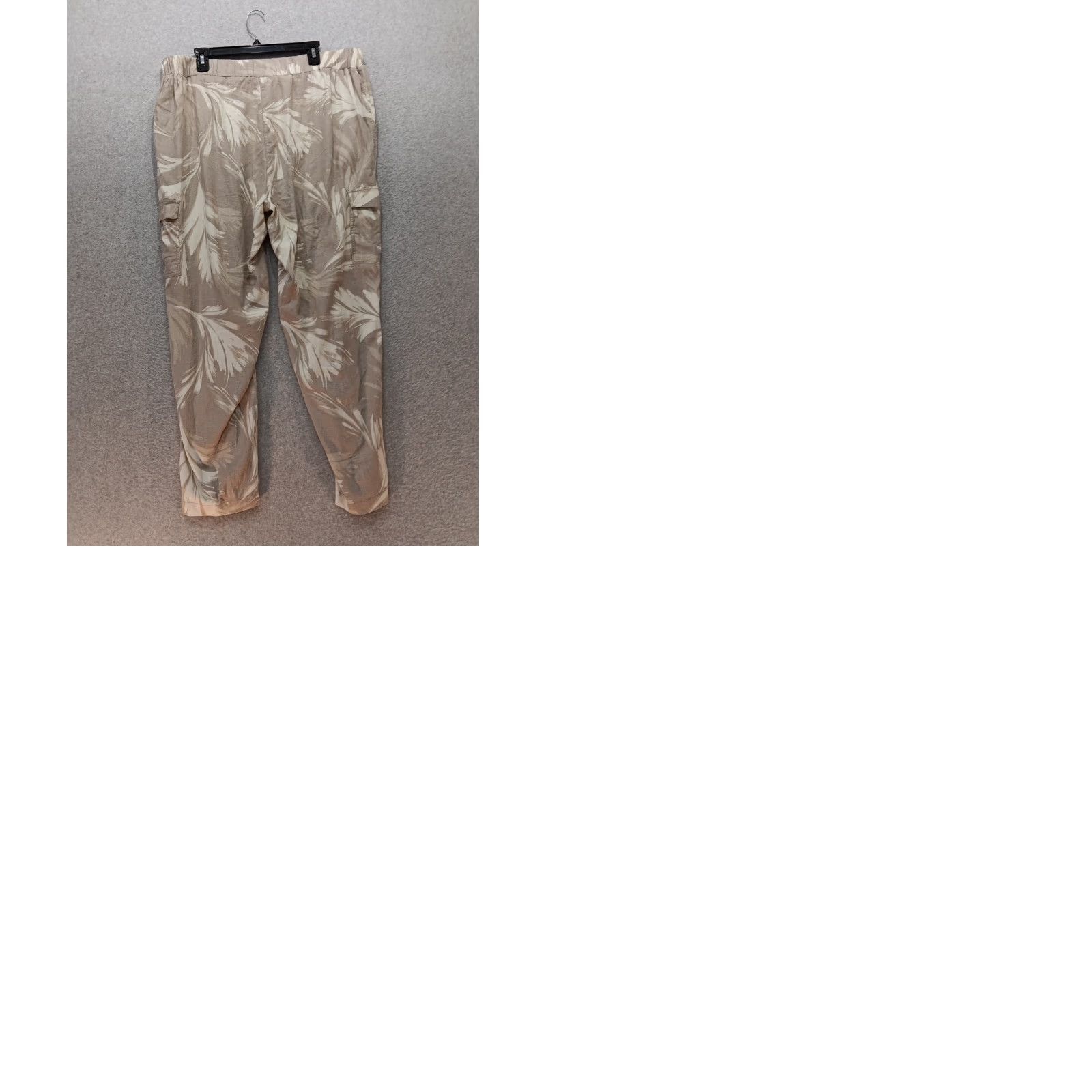 Vintage VINTAGE Cupio Pants XL Brown Linen Blend Lagenlook Wide Leg Floral Relaxed Pockets Size 40" / US 18 - 9 Thumbnail