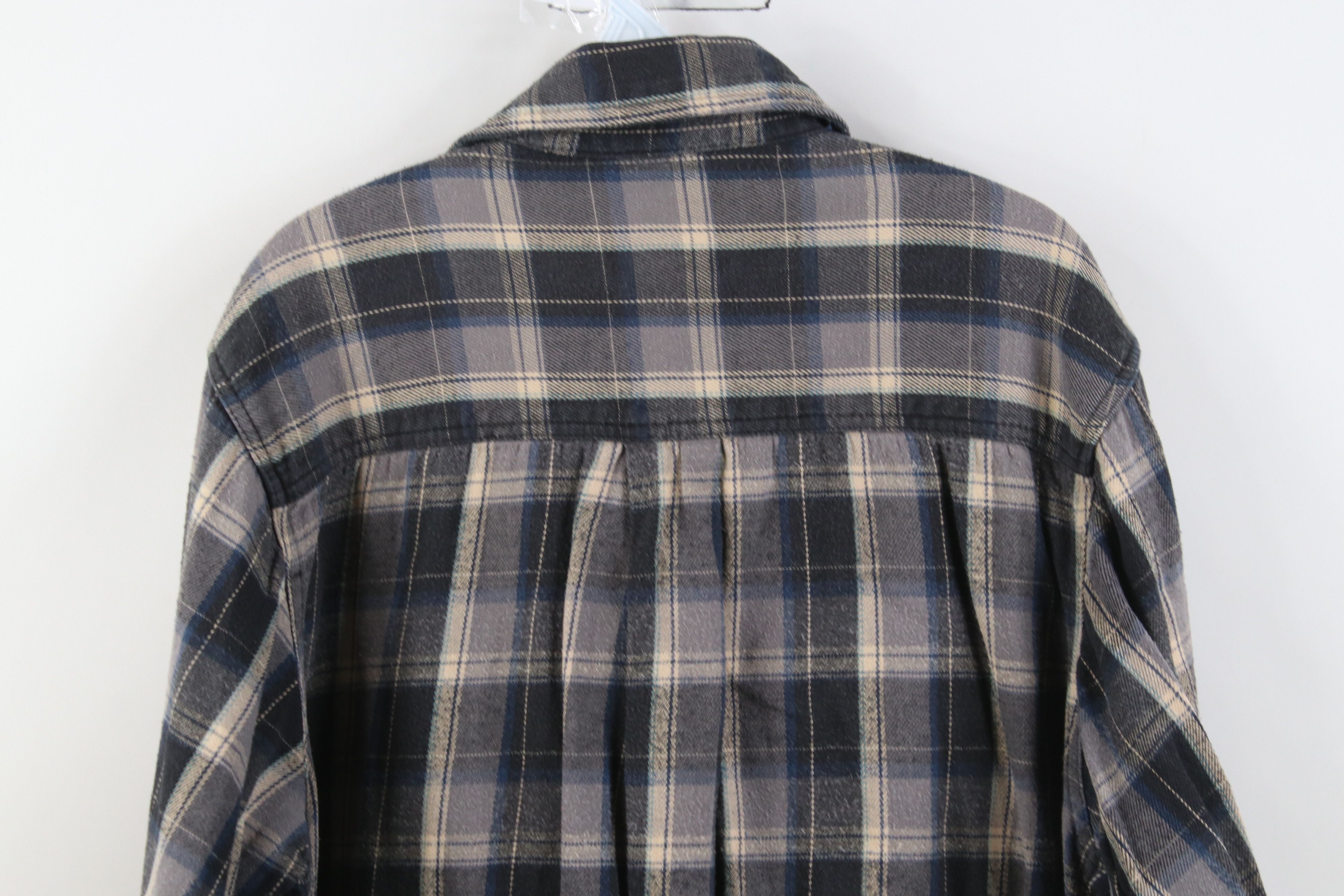 Vintage Vintage 90s Y2K Streetwear Heavy Flannel Button Shirt Plaid Size US L / EU 52-54 / 3 - 10 Thumbnail