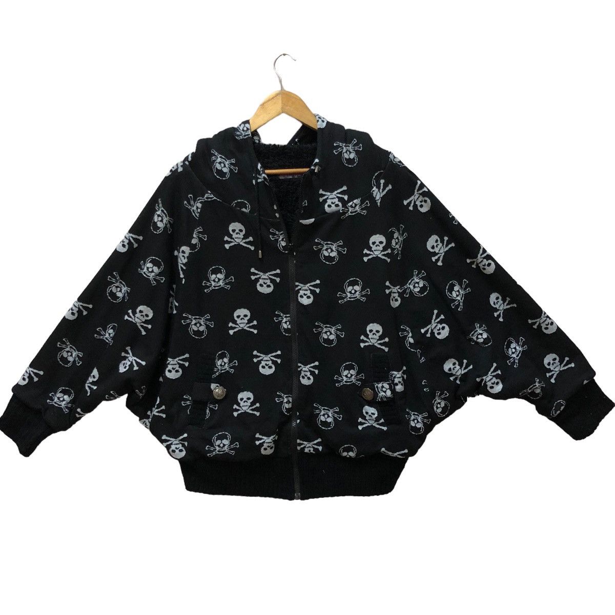 Japanese Brand Crazy angel Skull Fullprinted baggy hoodie Size L / US 10 / IT 46 - 1 Thumbnail