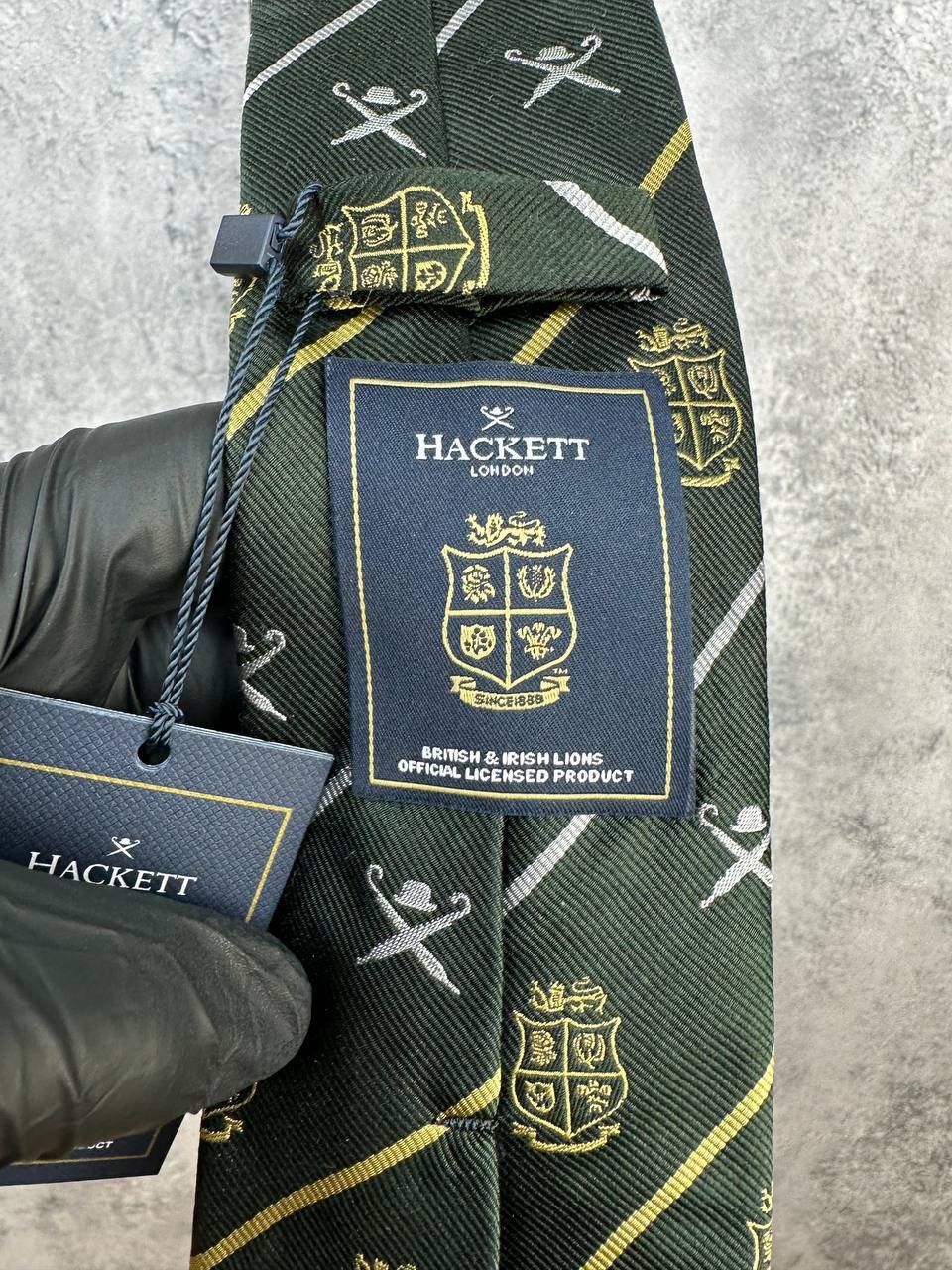 Hackett NWT Hackett London Lions Crest Silk Tie Green Multi One Size Size ONE SIZE - 4 Thumbnail