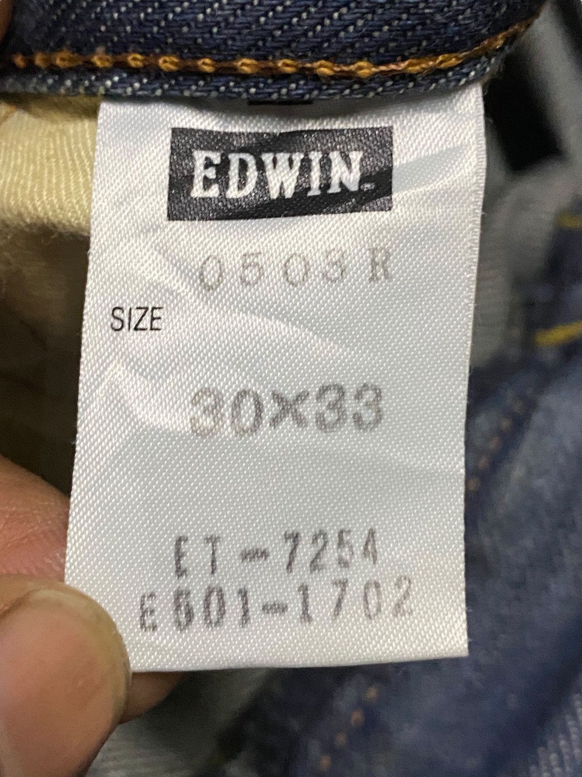 Edwin Vintage Edwin 503R Blue Trip Grunge Distressed Loose Jeans Size US 33 - 20 Thumbnail