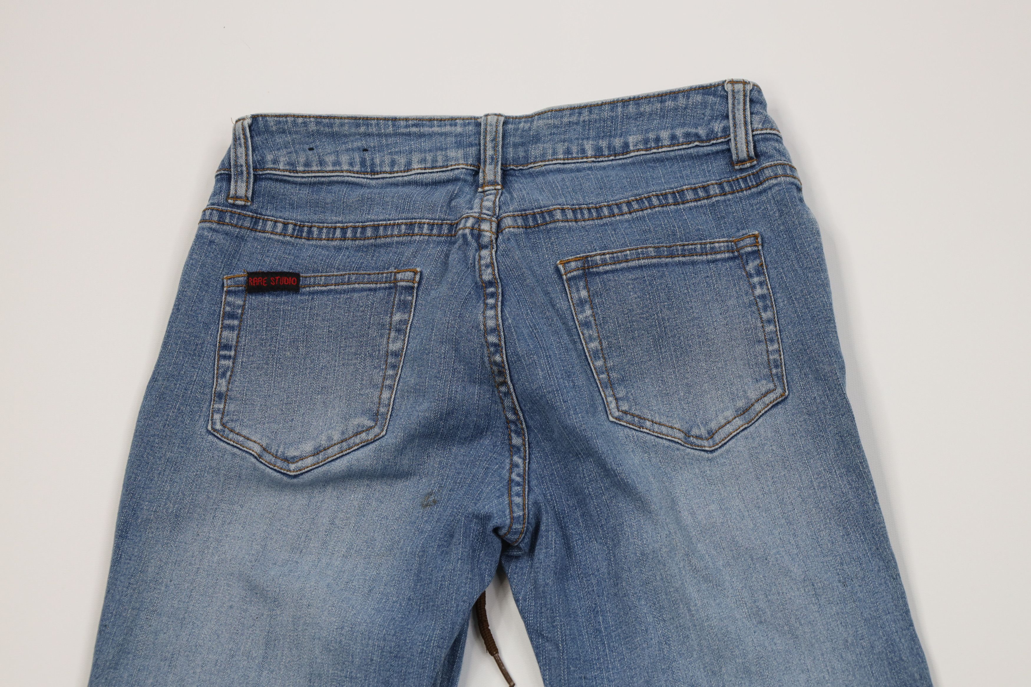 Vintage Vintage 90s Y2K Babydoll Tie Front Bella Flared Denim Jeans Size 26" / US 2 / IT 38 - 11 Thumbnail
