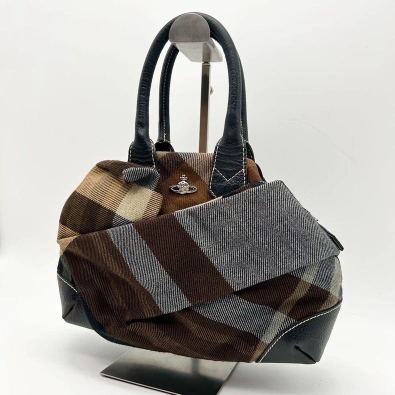 Vivienne Westwood Vivienne Westwood Brown coffee-colored checkered, crumpled Size ONE SIZE - 2 Thumbnail