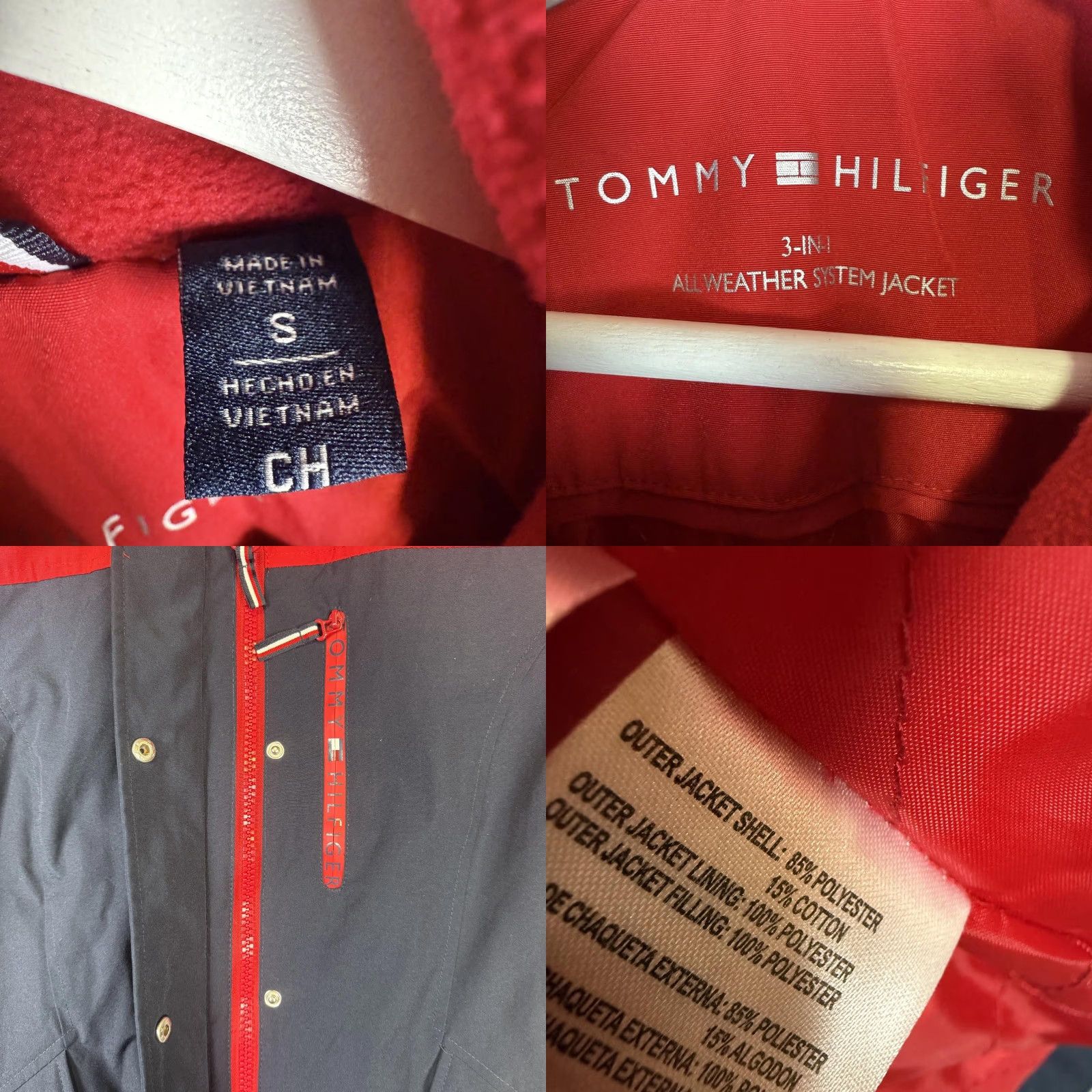 Tommy Hilfiger Tommy Hilfiger Jacket 3-in-1 All Weather System Blue Red Womens M Regular Size Medium Size M / US 6-8 / IT 42-44 - 8 Thumbnail