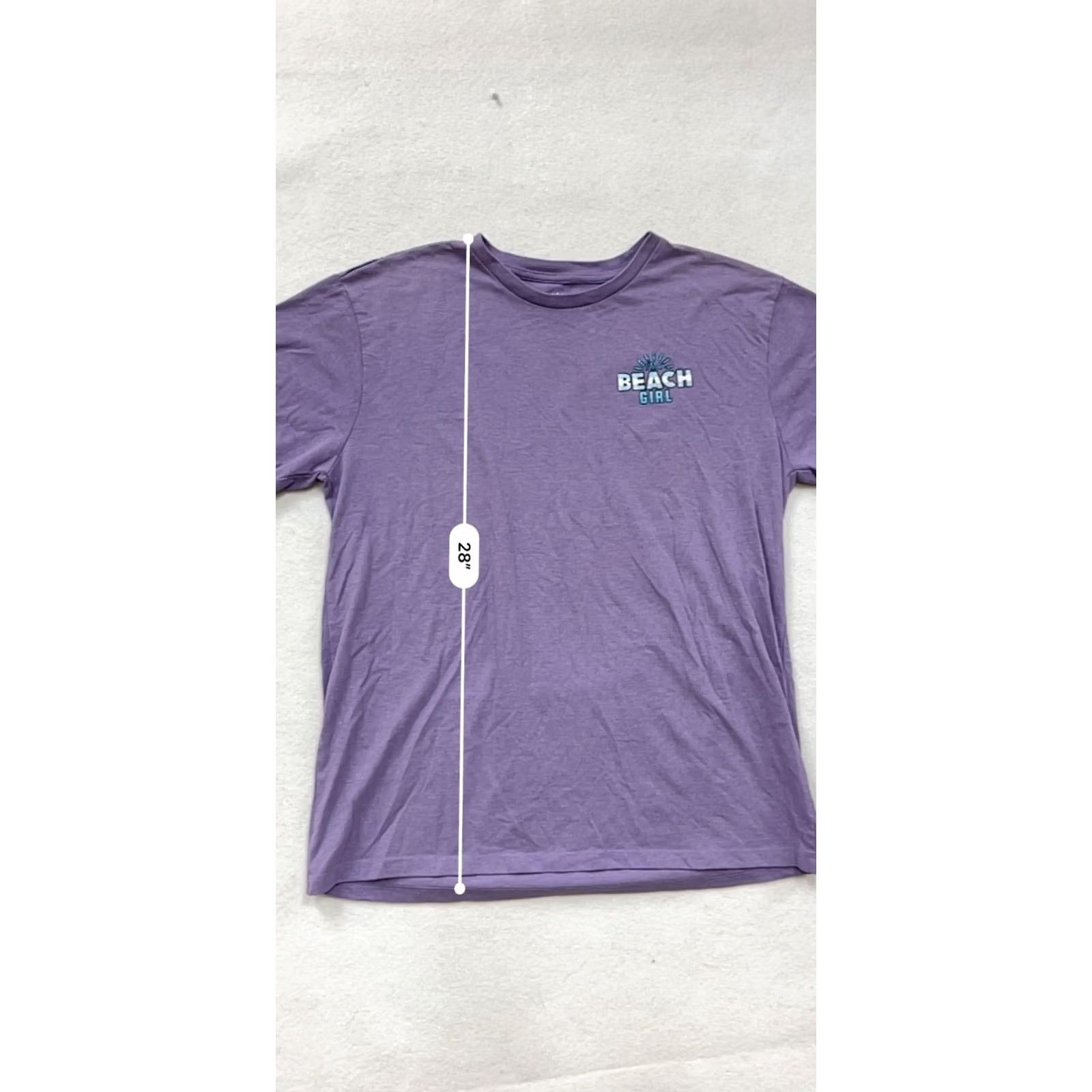 Vintage VINTAGE Beach Girl Graphic T-Shirt Purple Sunshine Raised XL Purple Unisex Adults Shirt Womens/Mens (adjust to since gender not specified) Size XL / US 12-14 / IT 48-50 - 7 Thumbnail