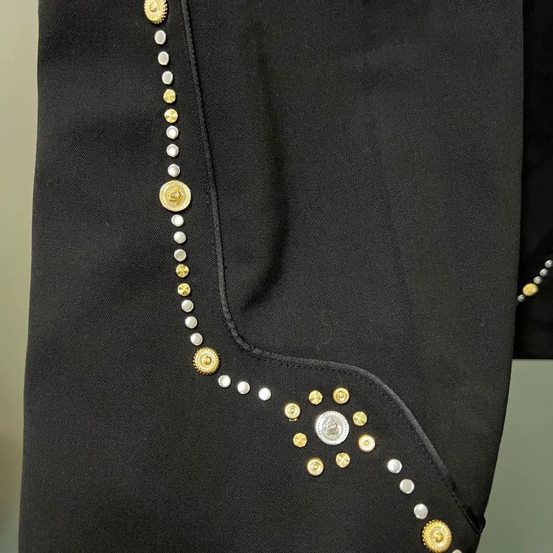 Versace Versace Gold buckle willow studded bell bottoms Size 30" / US 8 / IT 44 - 4 Thumbnail