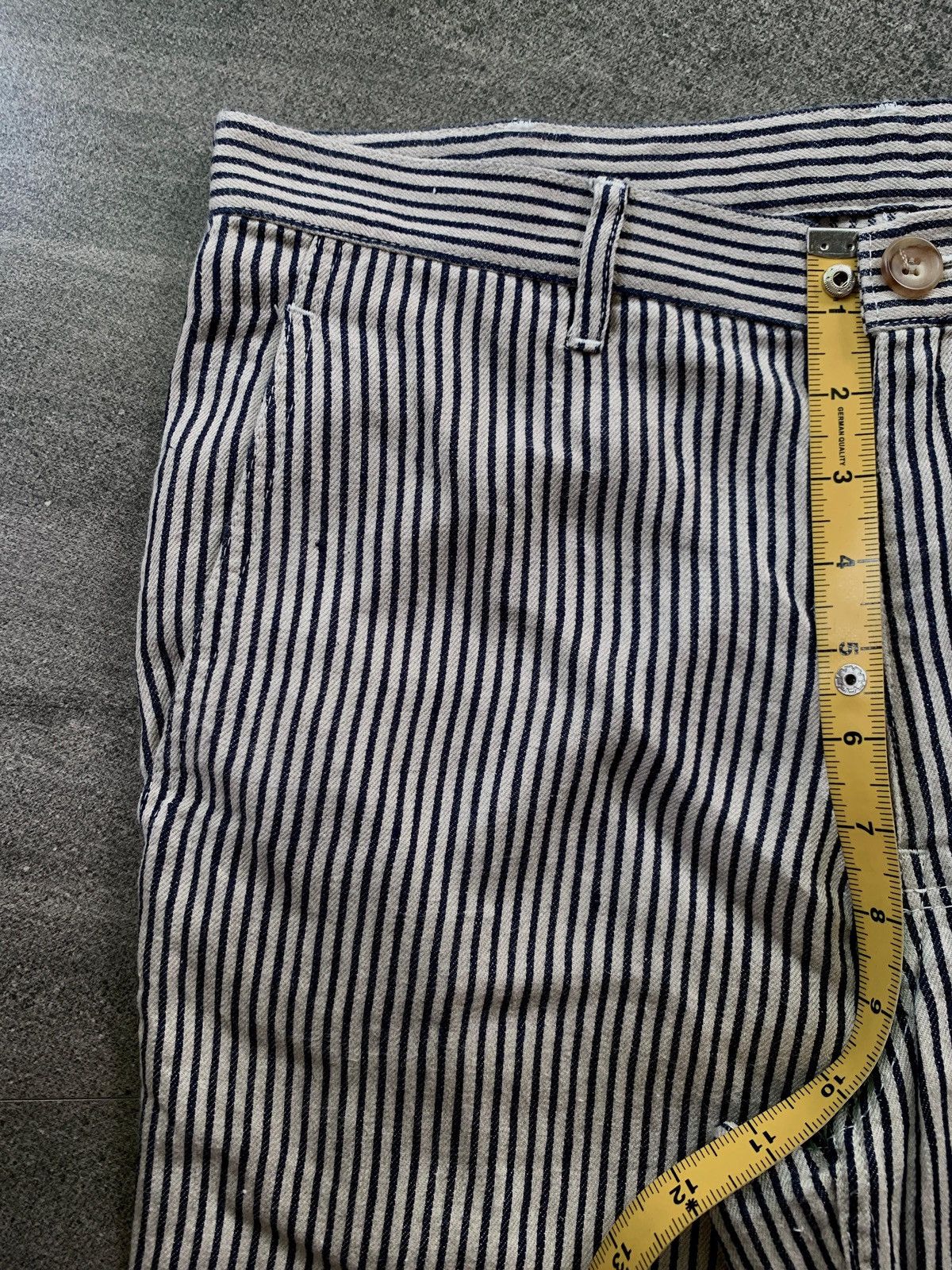 Comme des Garcons Homme Deux FREE TAX! CDGH Deux Linen Striped Trousers Size US 31 - 8 Thumbnail
