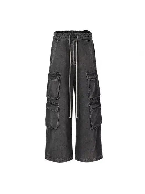Jean Retro heavy duty workwear multi-pocket wide leg jeans Size US 34 / EU 50 - 5 Thumbnail
