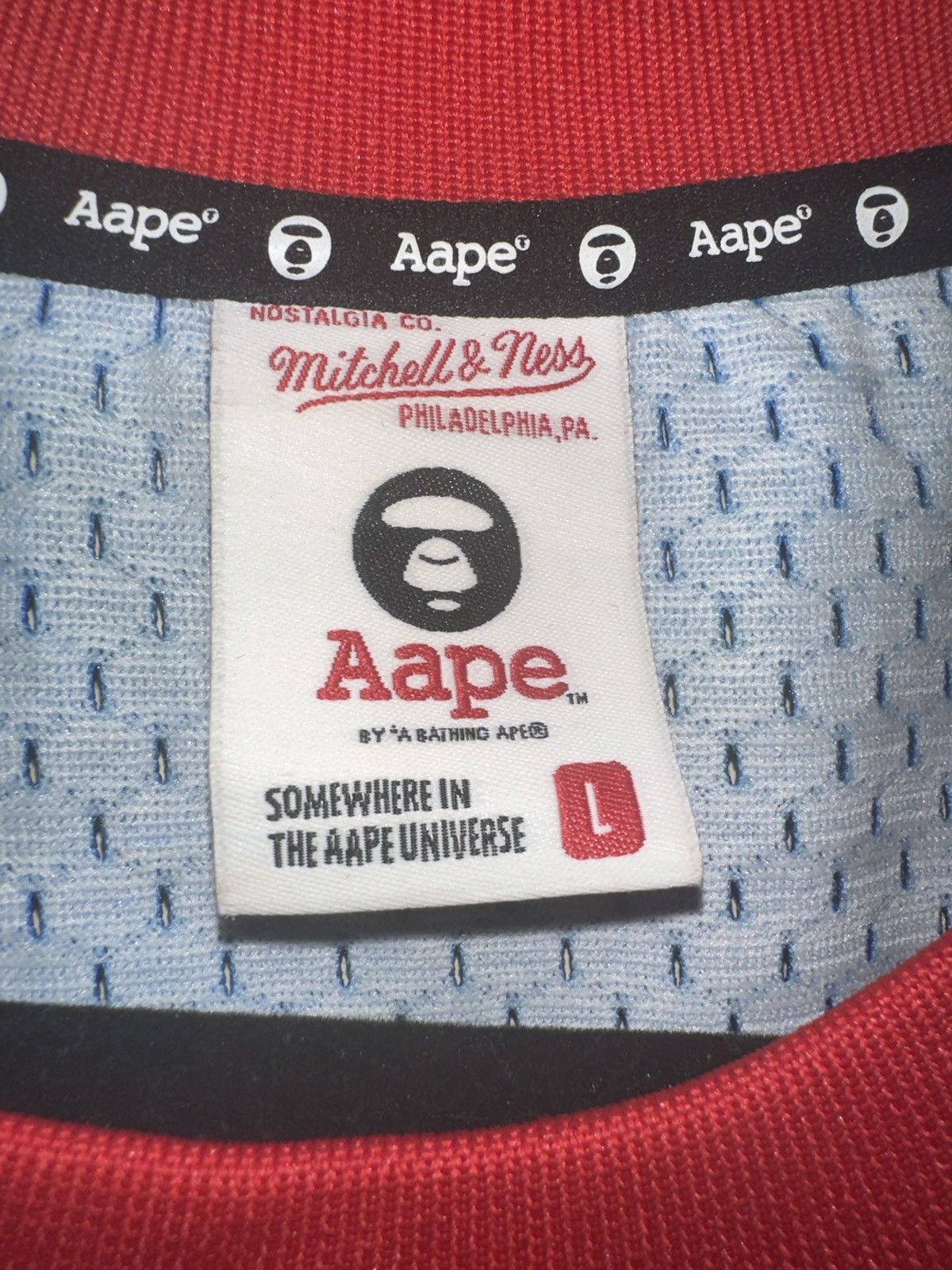 Aape AAPE X MITCHELL & NESS CLIPPERS MESH TEE Size US L / EU 52-54 / 3 - 4 Thumbnail
