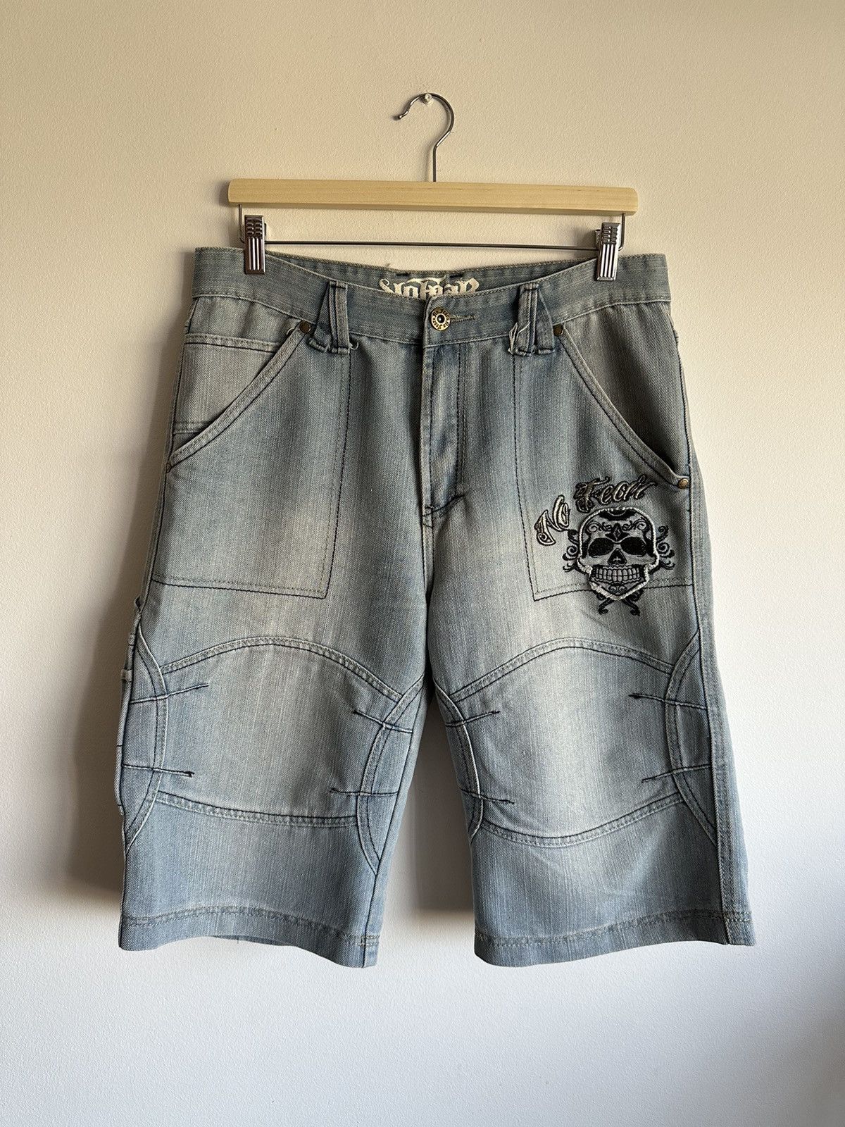 No Fear × Vintage No Fear cool denim short swag streetwear vintage y2k drip Size US 32 / EU 48 - 1 Thumbnail