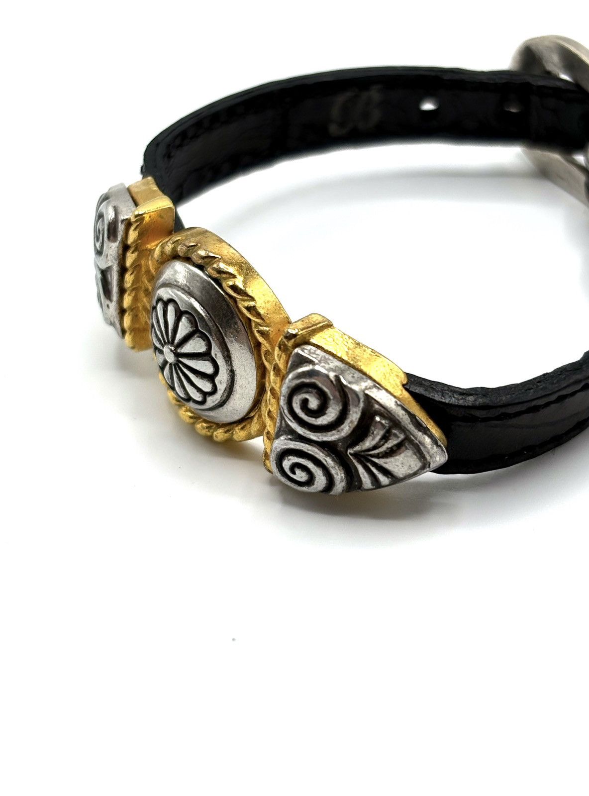 Brighton Brighton Two-Tone Leather Medallion Bracelet Size ONE SIZE - 4 Thumbnail
