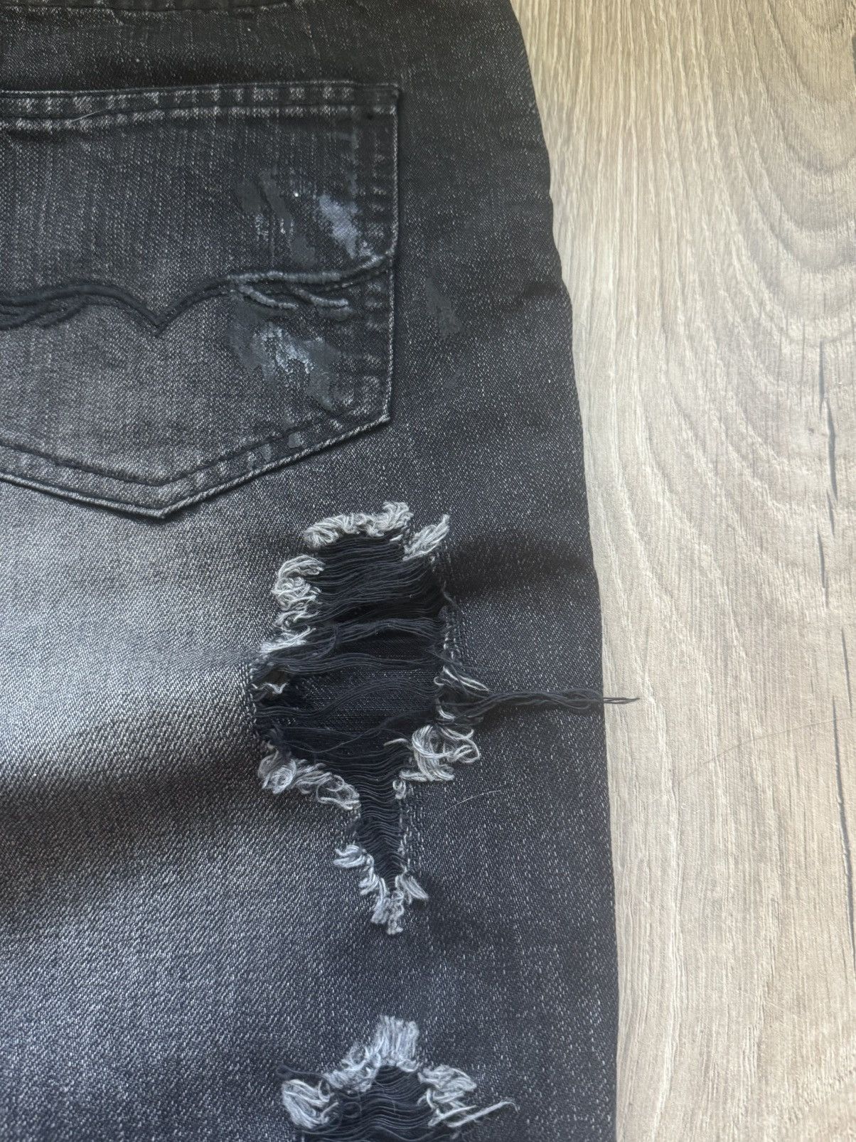GOSTAR DE FUGA × Japanese Brand FUGA flared ripped wax denim (gostar de fuga) Size US 44 / EU 60 - 3 Thumbnail