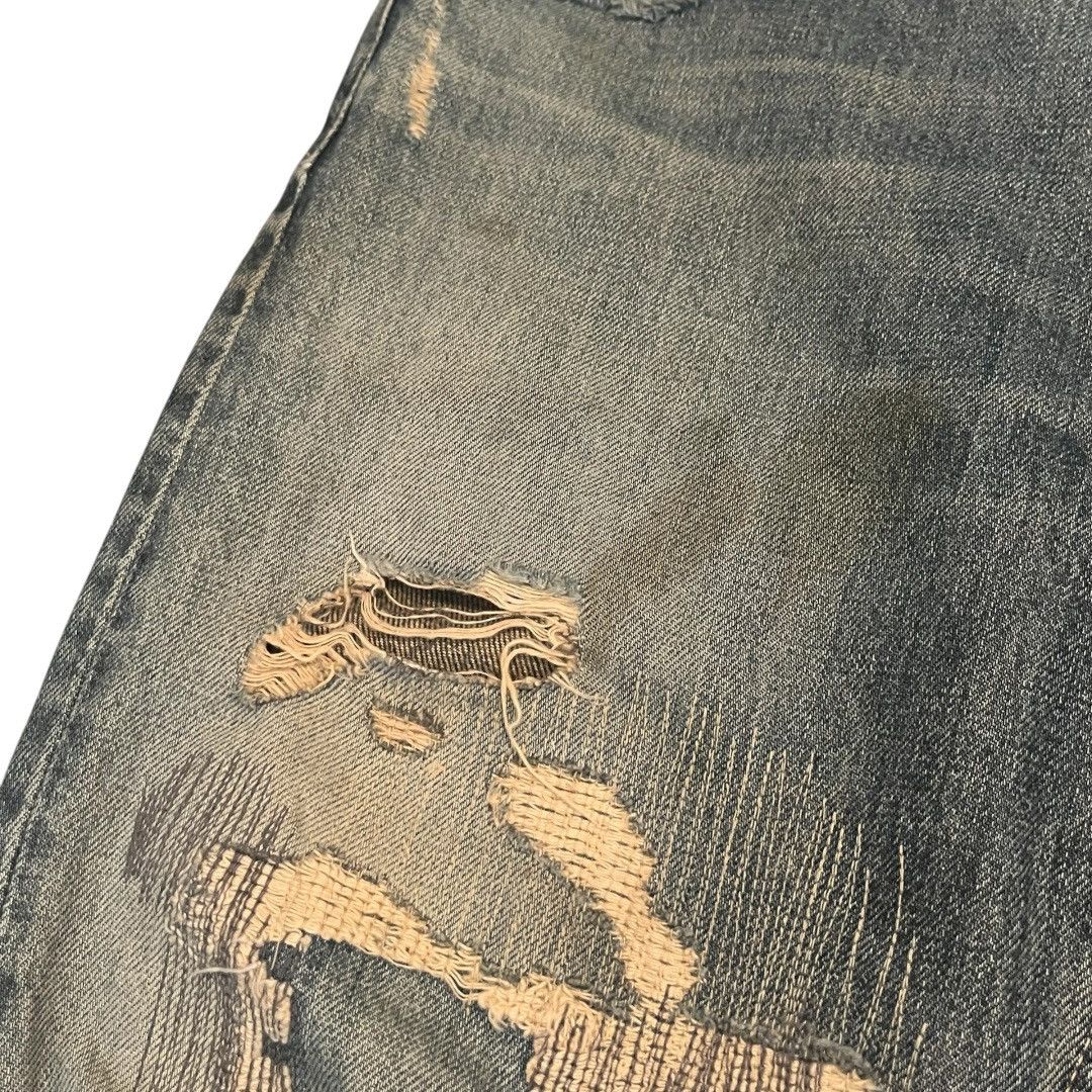 Japanese Brand × Jun Takahashi × Undercover Undercover 68 Green Yarn Denim Size 4 ZOZOTOWN Size US 32 / EU 48 - 5 Thumbnail