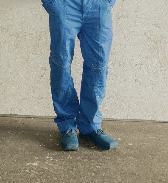 Eckhaus Latta Ugg X Eghaus Latta Square Toe Blue Leather Low Top Sneakers Size US 8 / IT 38 - 1 Thumbnail