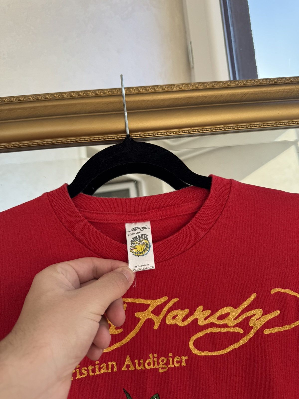 Ed Hardy Vintage Ed Hardy T-Shirt Big Logo Y2K Christian Audigier Size US L / EU 52-54 / 3 - 4 Thumbnail