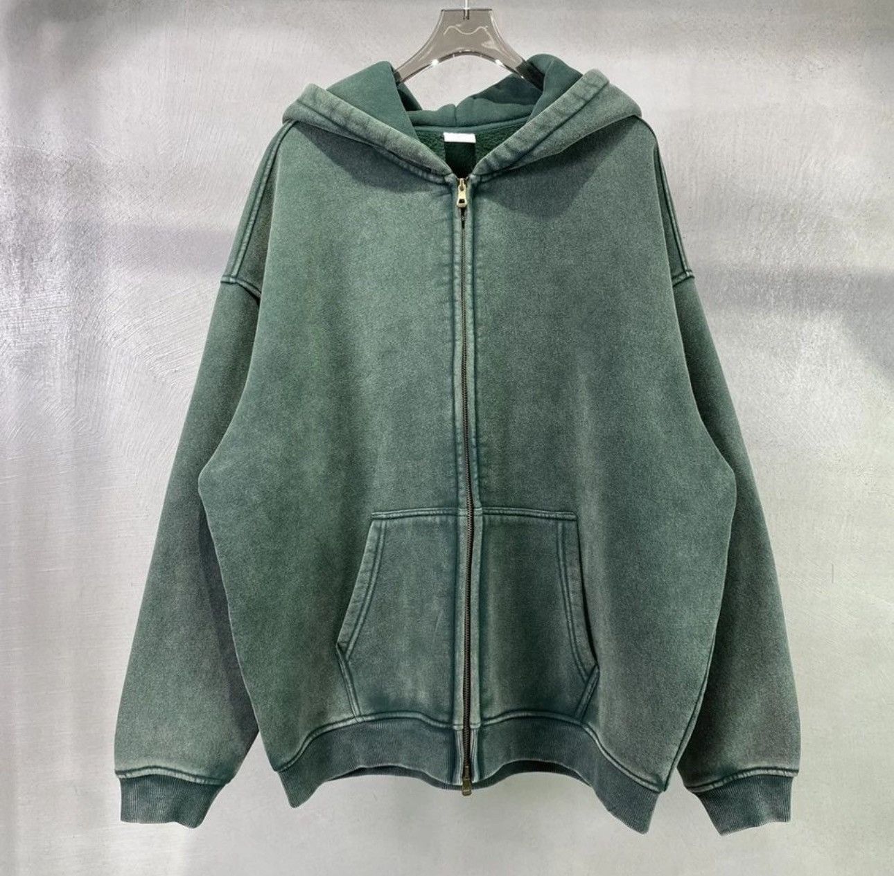 image of Vintage Fleece Zipper Hoodie, Men's (Size Large)