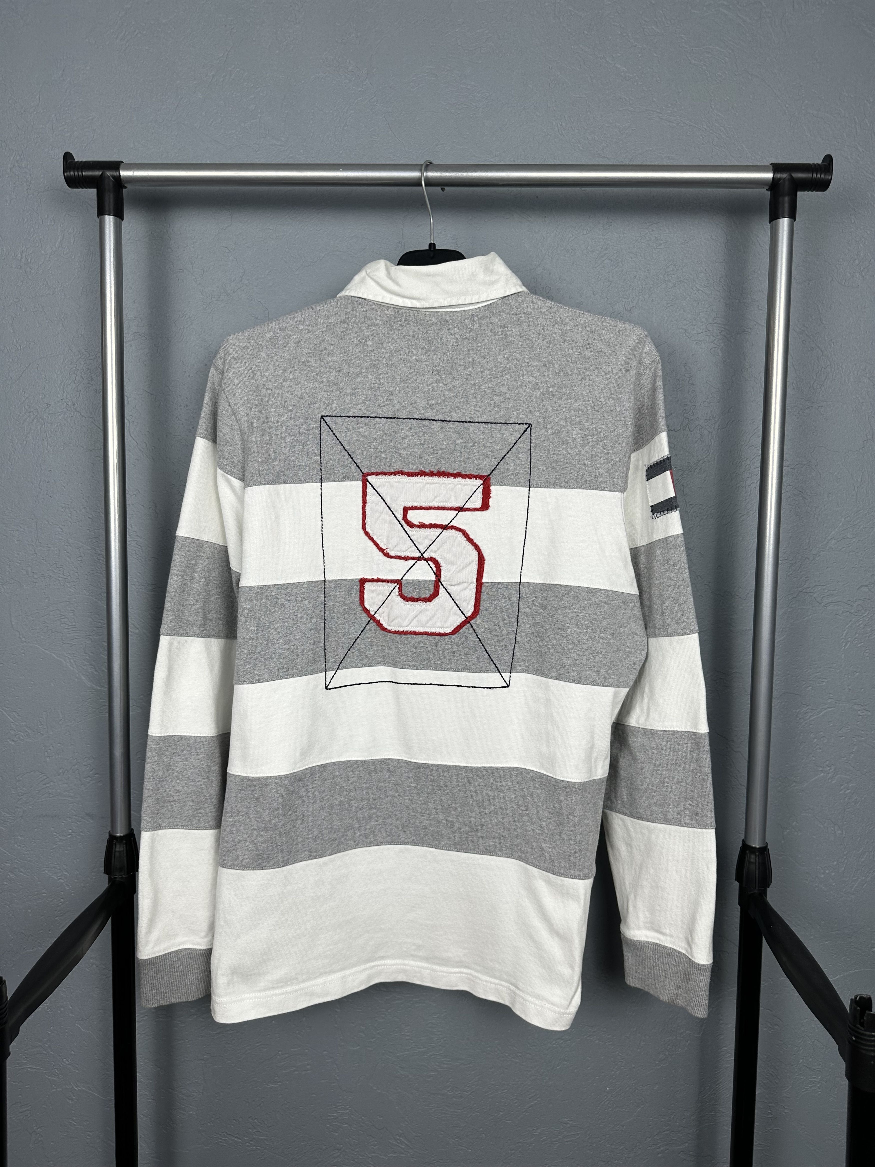 Tommy Hilfiger × Vintage Tommy Hilfiger Vintage Mens Rugby Long Sleeve Polo Shirt Size US L / EU 52-54 / 3 - 8 Thumbnail