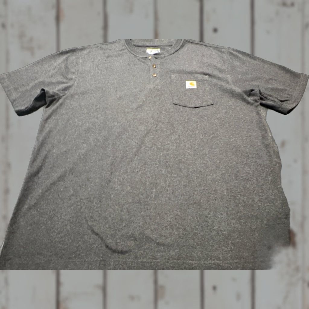Carhartt Carhartt Henley T Shirt Short Sleeve XL Heavyweight Regular Size US XL / EU 56 / 4 - 1 Thumbnail