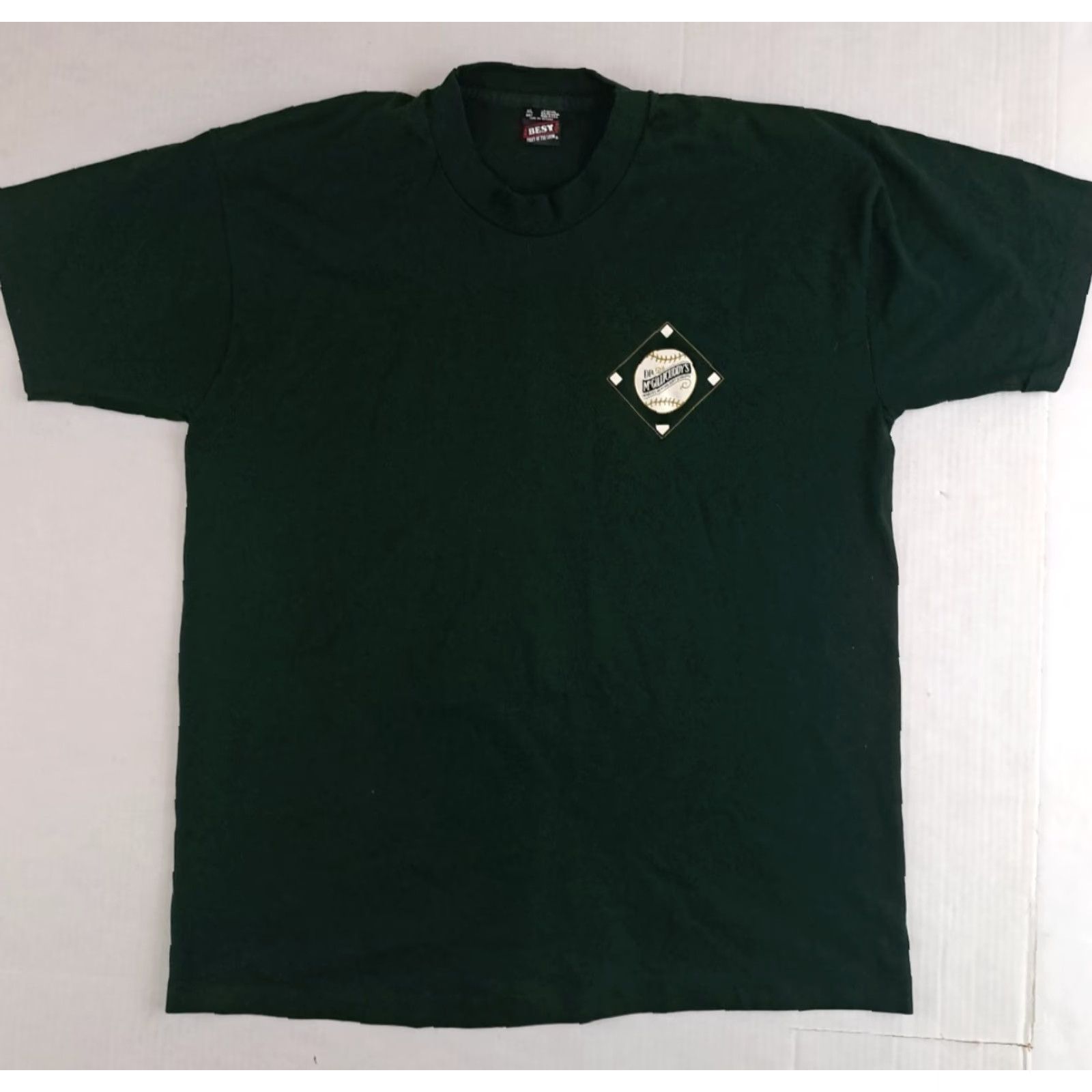 Fruit Of The Loom VINTAGE Dr McGillicuddy's USA Baseball Diamond Green T-Shirt XL Size US XL / EU 56 / 4 - 5 Thumbnail