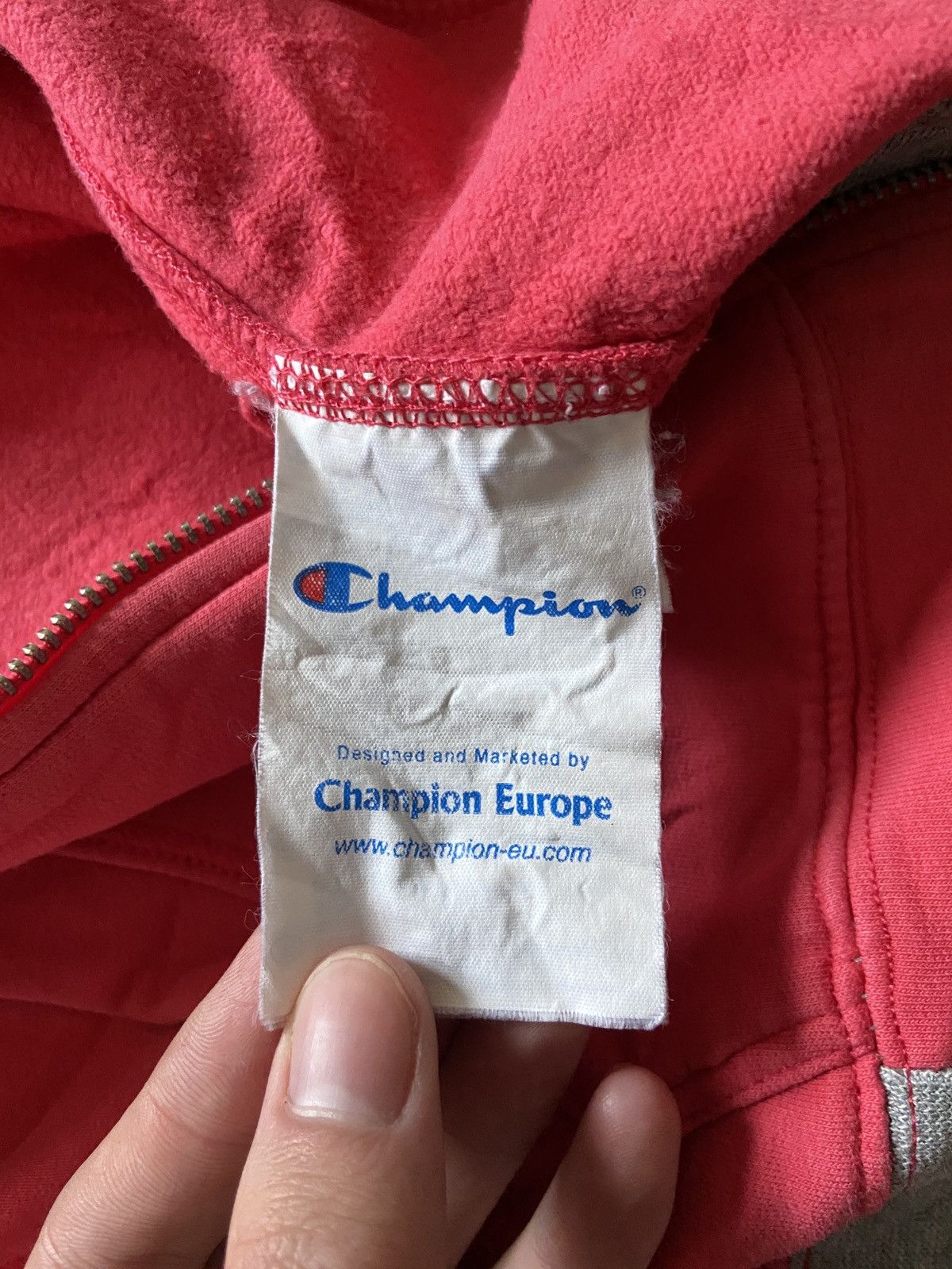 Champion Champion Zip Hoodie Pink 2000s Vintage Size M / US 6-8 / IT 42-44 - 6 Thumbnail