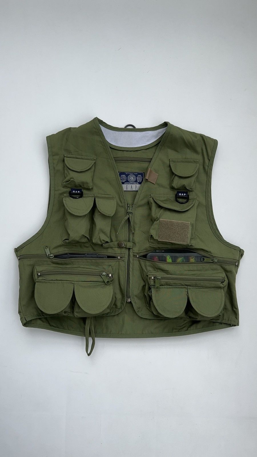 トップス ~2000's \" GAP \" multi-pocket nylon vest 00s Old Gap Ripstop Nylon Vest / オールドギャップ リップス