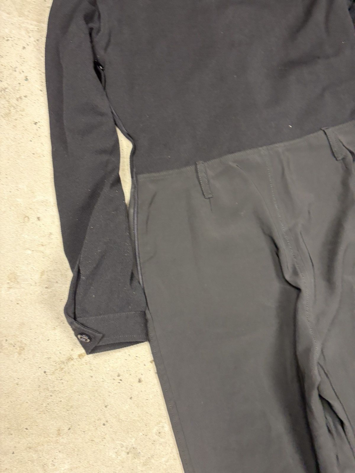Prada Vintage Prada Nylon Black & Grey Jumpsuit Baggy Pants Size 32" / US 10 / IT 46 - 14 Thumbnail