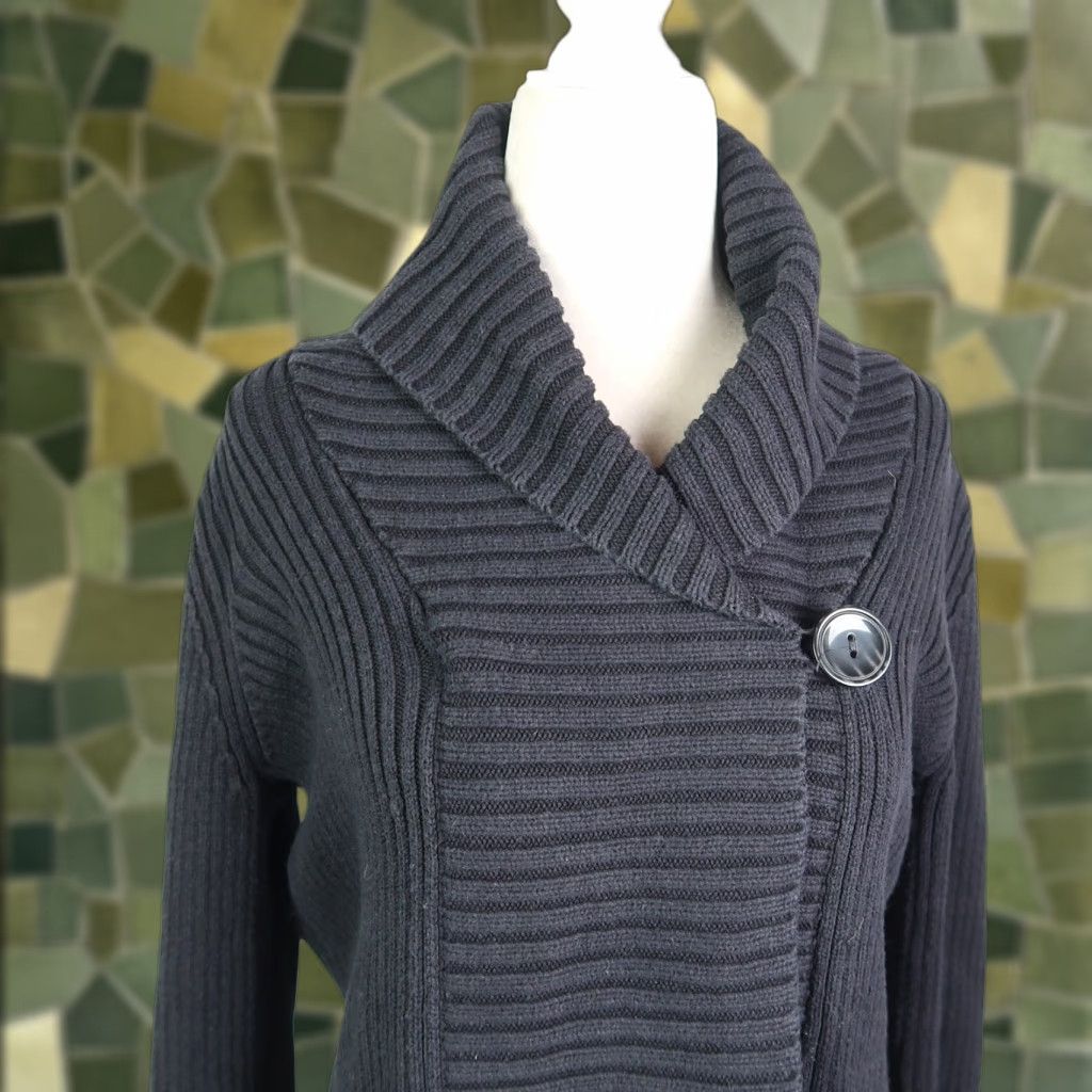 Calvin Klein **VINTAGE 90S CALVIN KLEIN BLACK COTTON LARGE CARDIGAN SWEATER** User: VINTAGE 90S CALVIN KLEIN BLACK COTTON LARGE CARDIGAN SWEATER Size L / US 10 / IT 46 - 1 Thumbnail