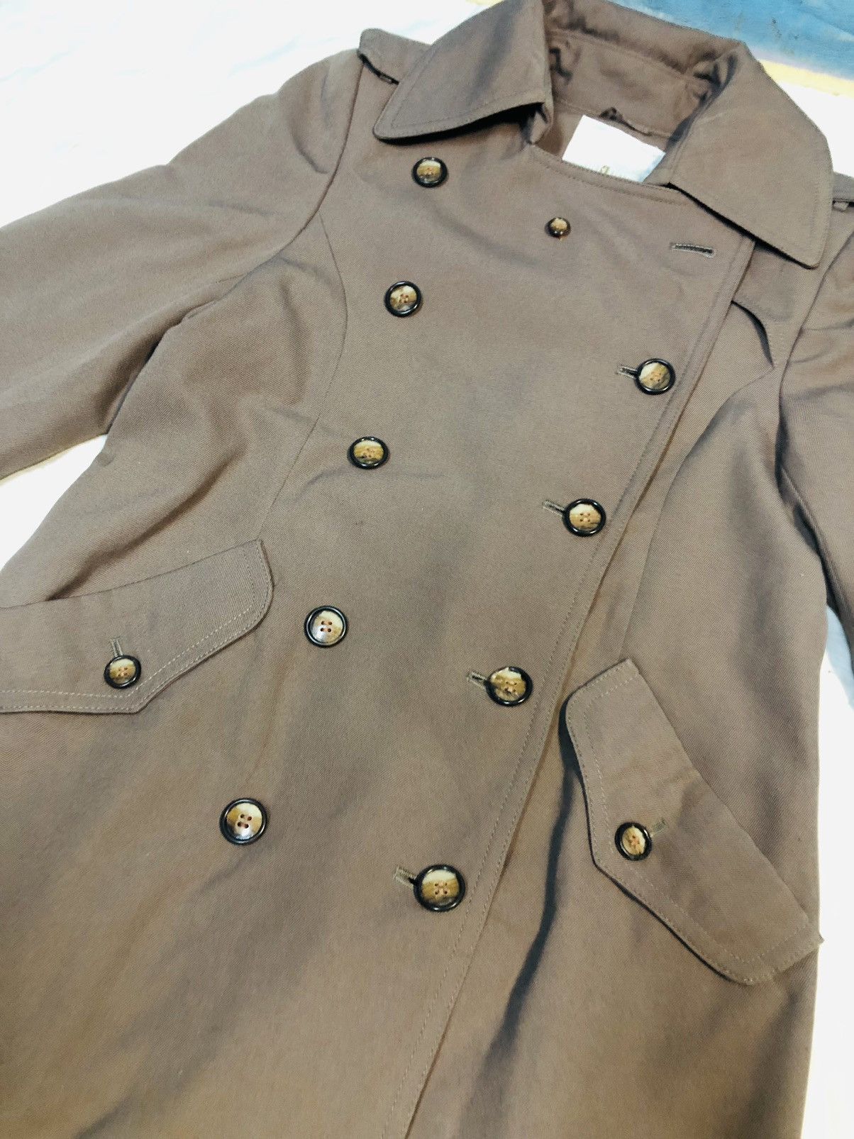 Japanese Brand Double Brested Long Jacket (18) Size ONE SIZE - 4 Thumbnail