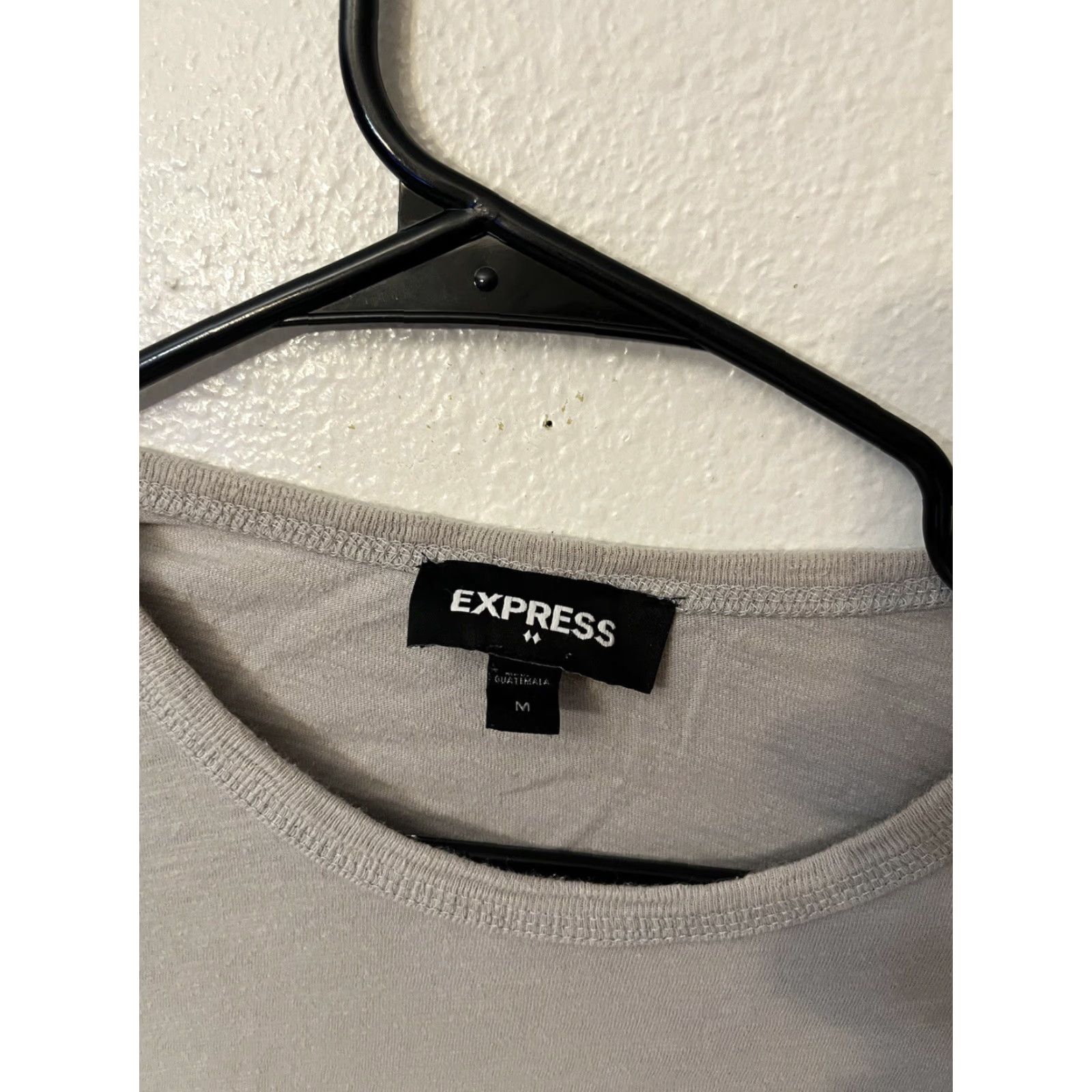 Express EXPRESS Shirt Men M Gray Cotton Spandex Short Sleeve Crew Neck Tee Moisture Wicking Size US M / EU 48-50 / 2 - 3 Thumbnail