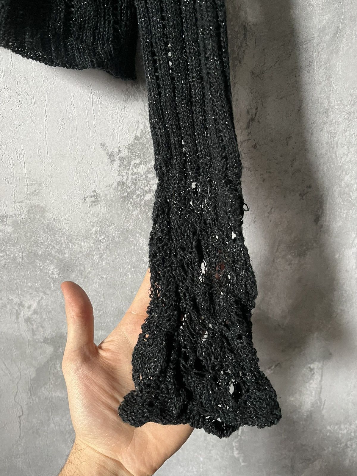 Dries Van Noten Dries Van Noten openwork sweater grey black Size S / US 4 / IT 40 - 4 Thumbnail