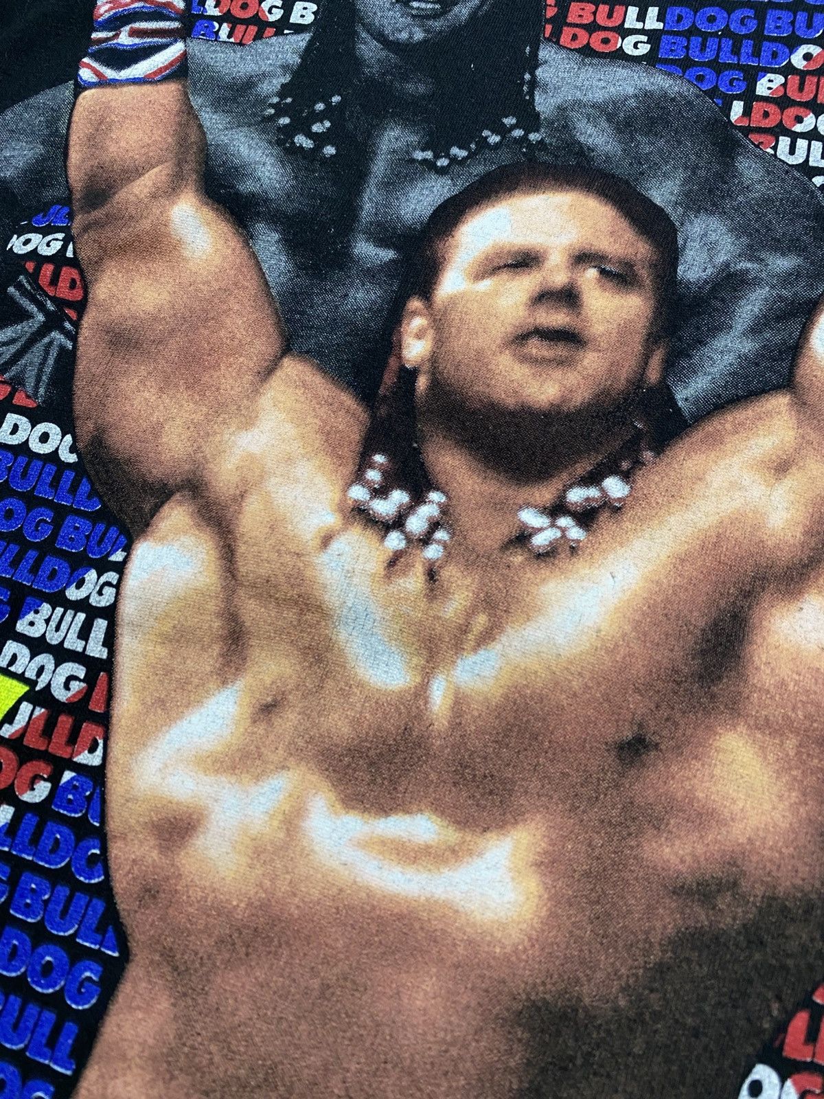 Vintage × WWE × WWF Vintage WWF British Bulldog 1991 big Logo y2k t shirt Size US S / EU 44-46 / 1 - 7 Thumbnail