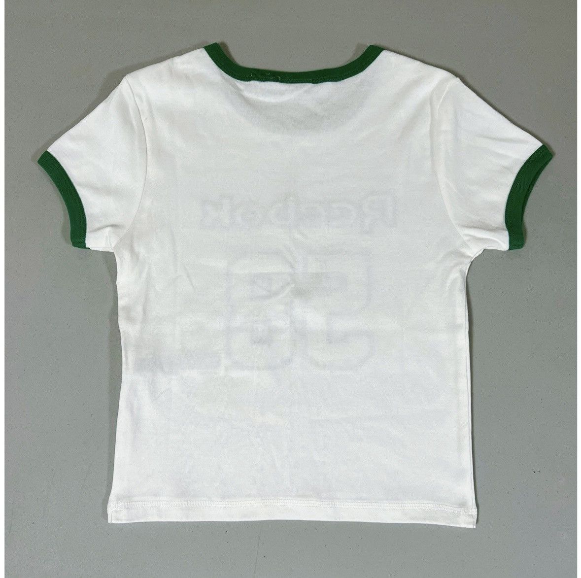 Reebok White ‘Reebok’ Logo Graphic Ringer Tee T-Shirt Top Size M ⚽️✨ Size M / US 6-8 / IT 42-44 - 4 Thumbnail