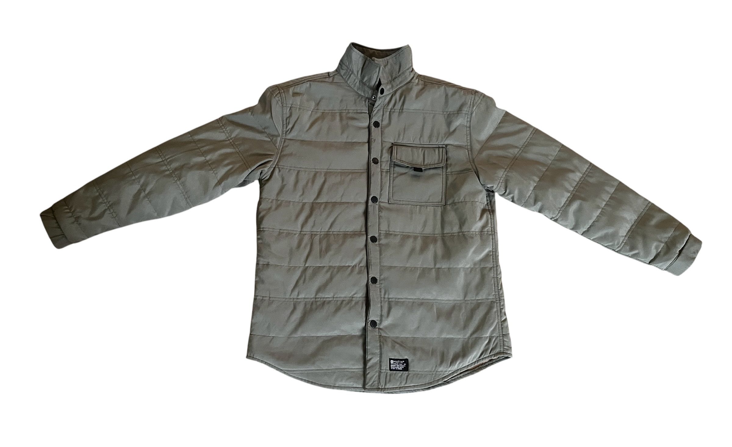 Matix Matix Quilted Snap Jacket Medium Sage Green Size US M / EU 48-50 / 2 - 2 Thumbnail